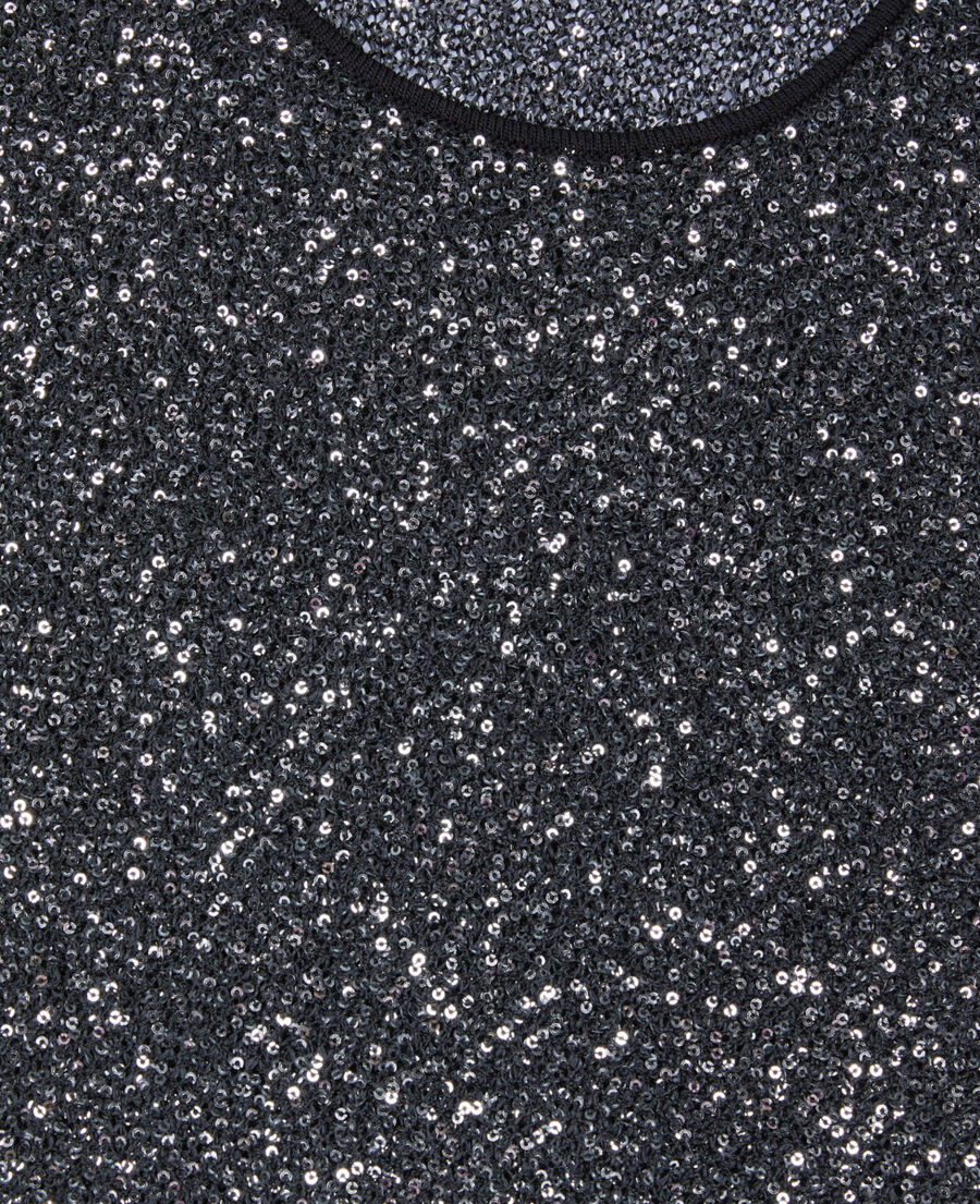 The Kooples F BLACK black sequin knit short dress