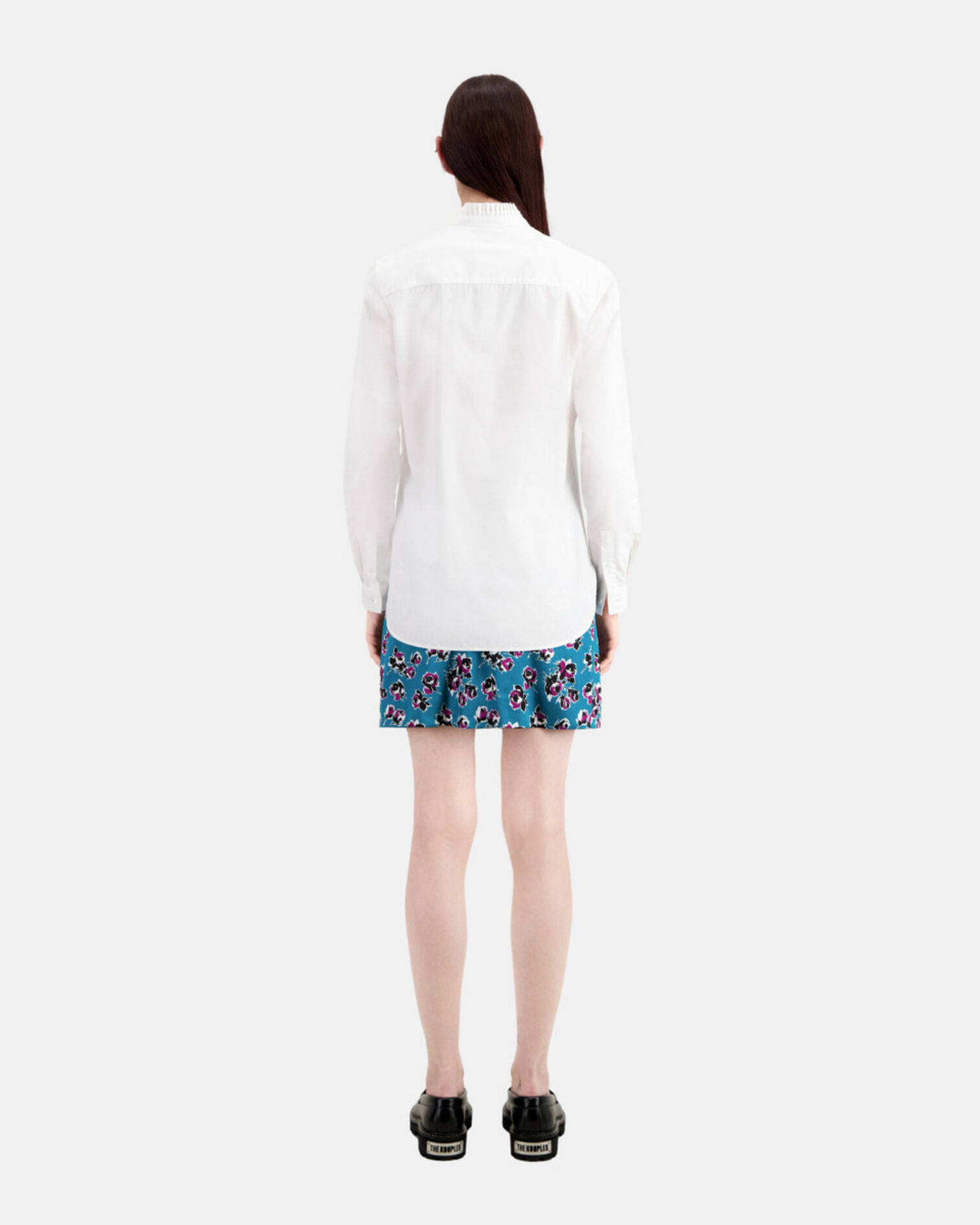 White poplin shirt, WHITE, hi-res image number null