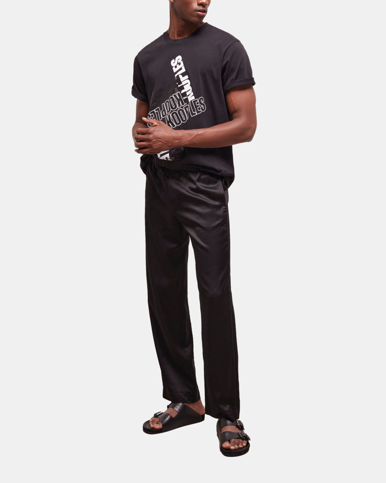 The Kooples HOMBRE BLACK / WHITE camiseta logotipo the kooples negra para hombre