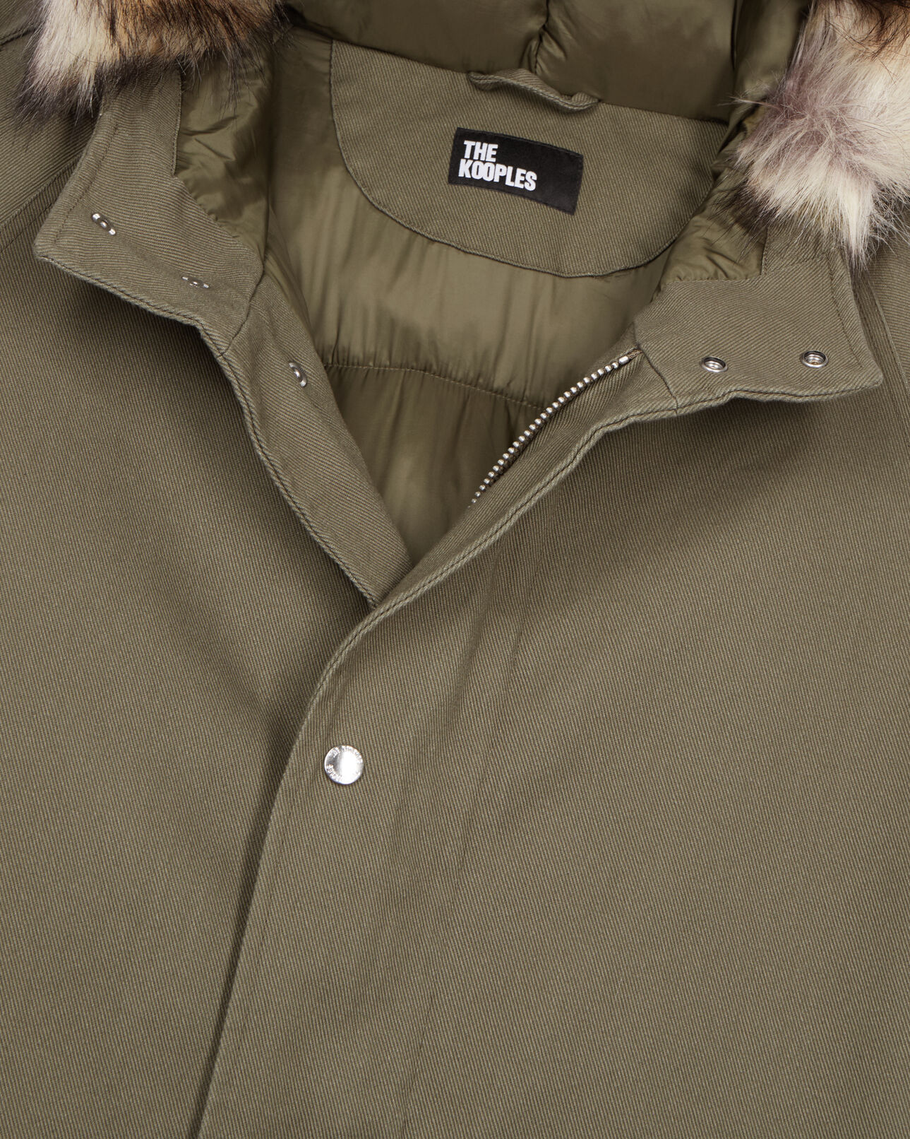 The Kooples HOMBRE KAKI parka capucha caqui