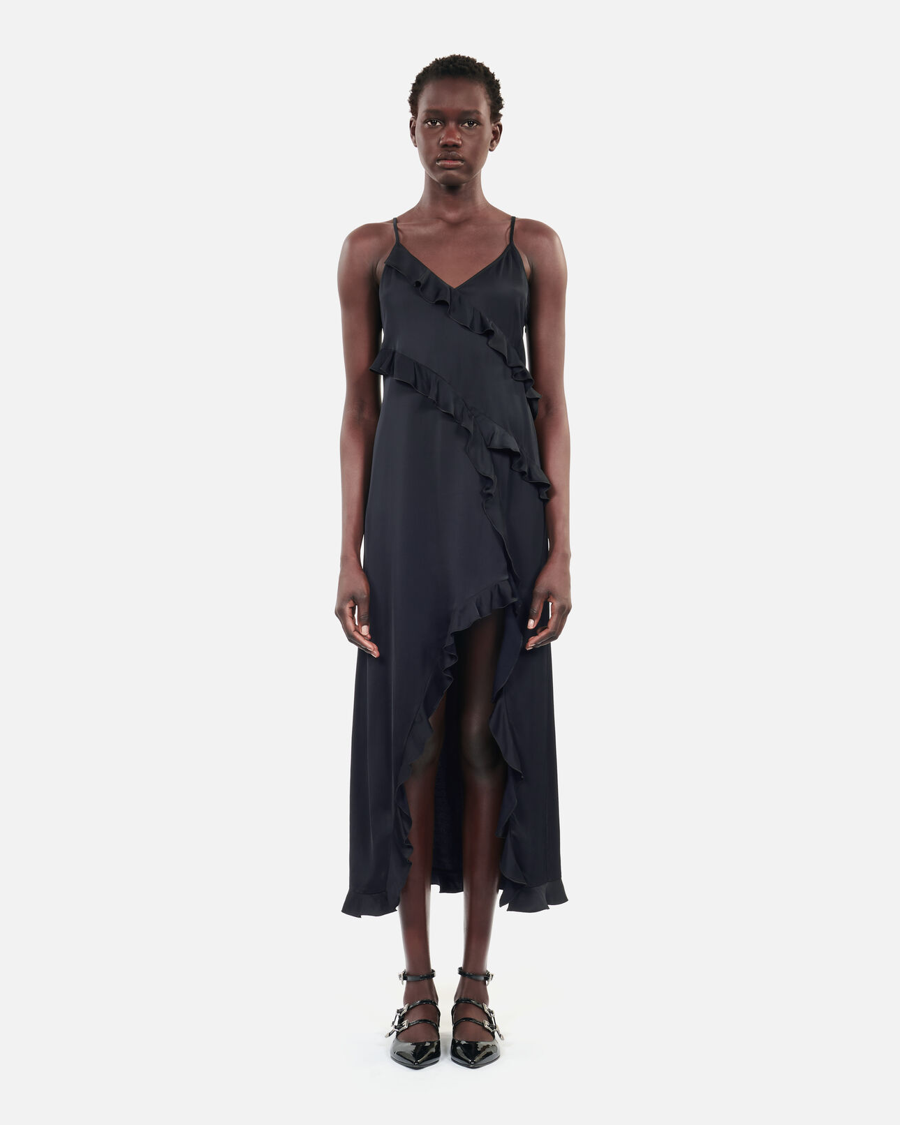 The Kooples WOMEN BLACK black long slipdress