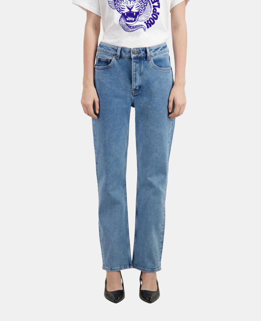 The Kooples FEMME BLUE WASHED jean droit bleu