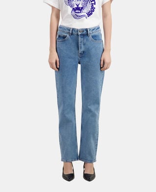 The Kooples FEMME BLUE WASHED jean droit bleu