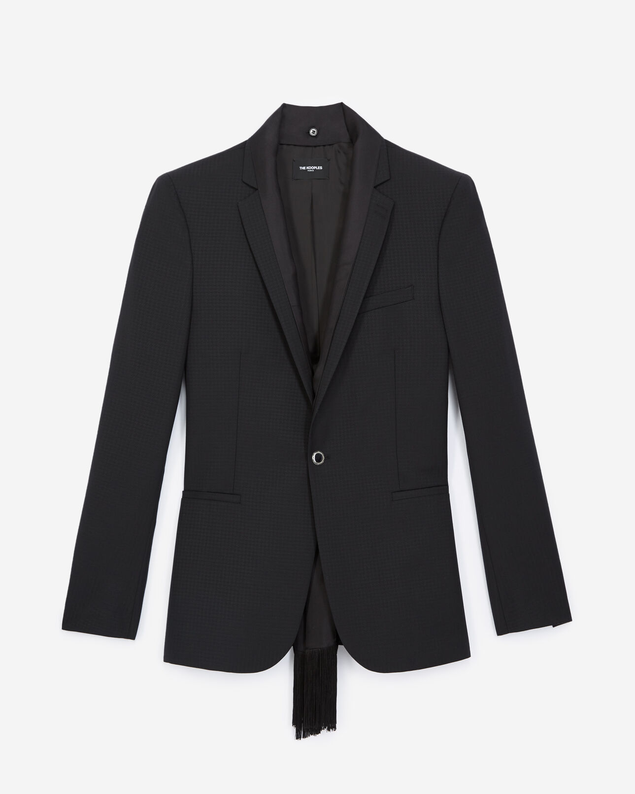 The Kooples MEN BLACK black wool jacket with jewel buttons