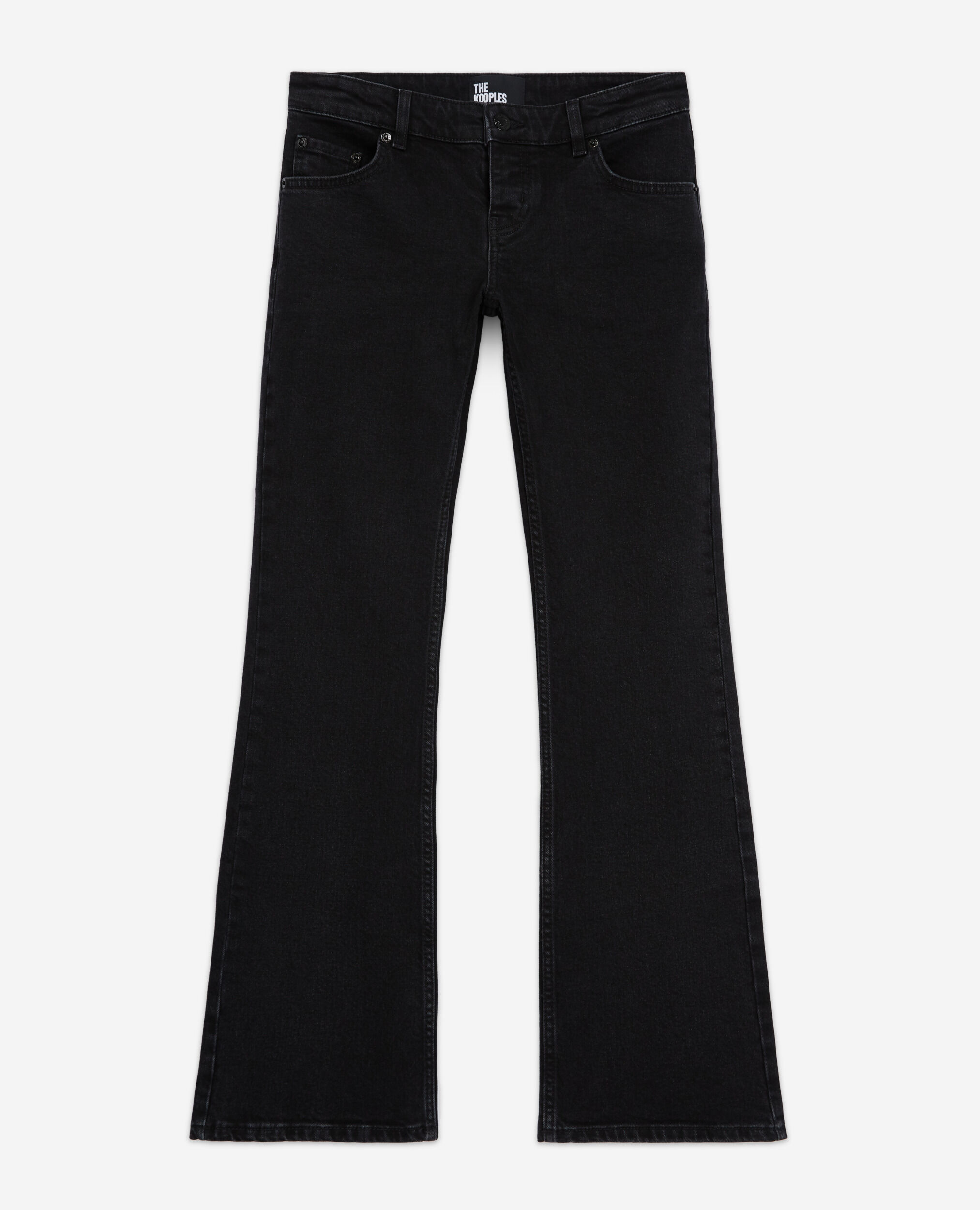 Schwarze Bootcut-Jeans, BLACK WASHED, hi-res image number null