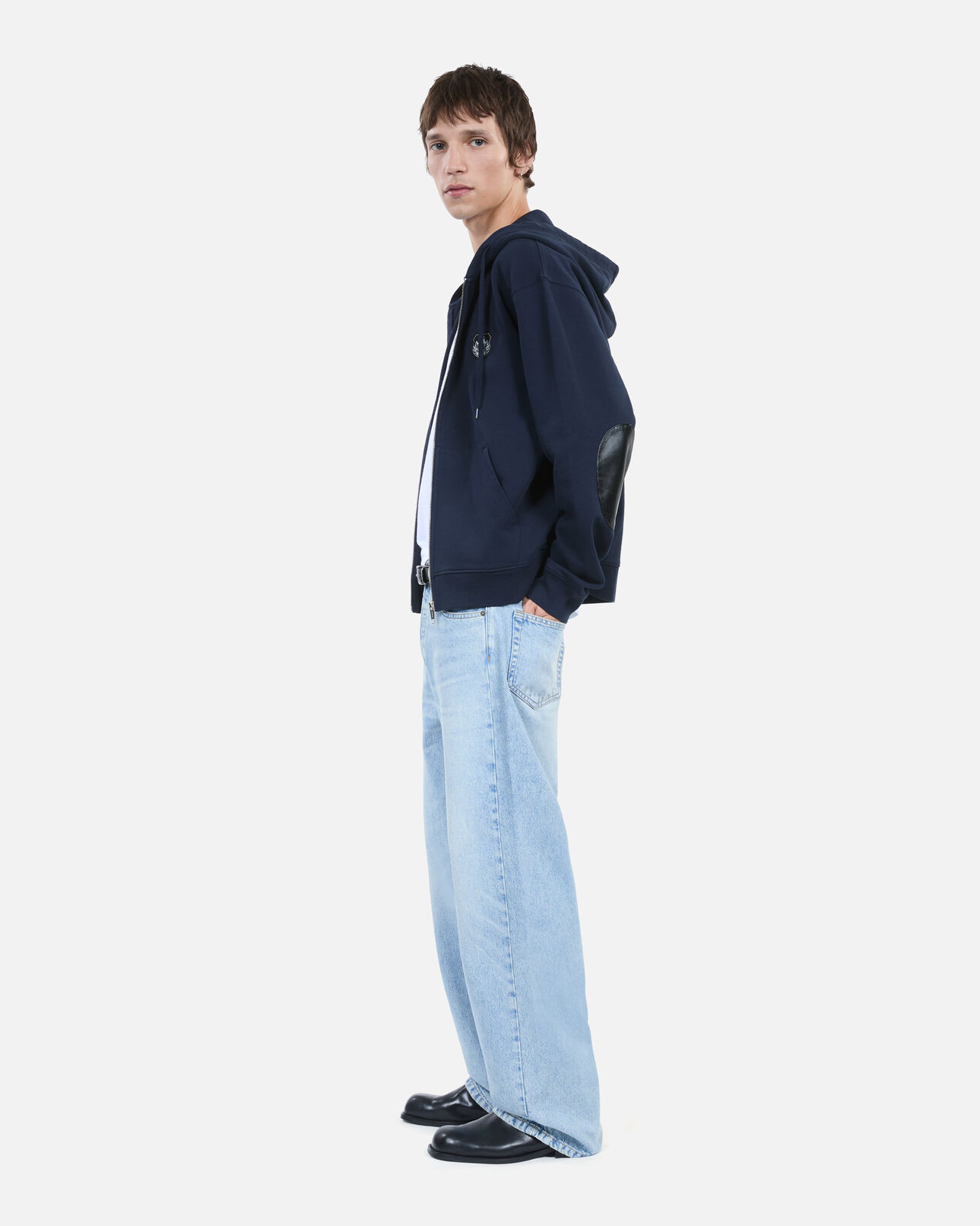 The Kooples MEN DARK BLUE blue blazon hoodie