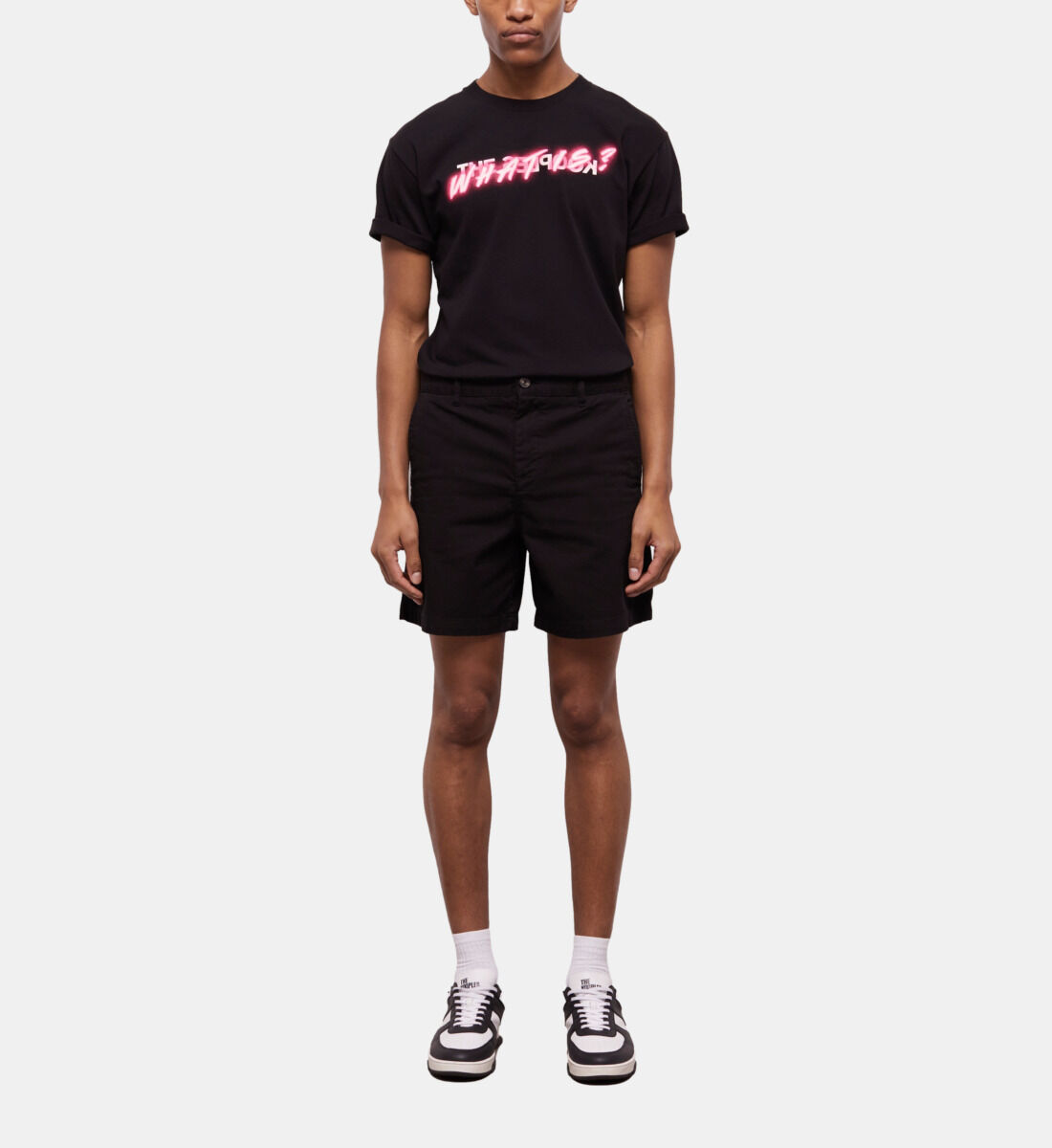 The short black cotton shorts an iconic piece from The Kooples Buy one of these new models now on our website