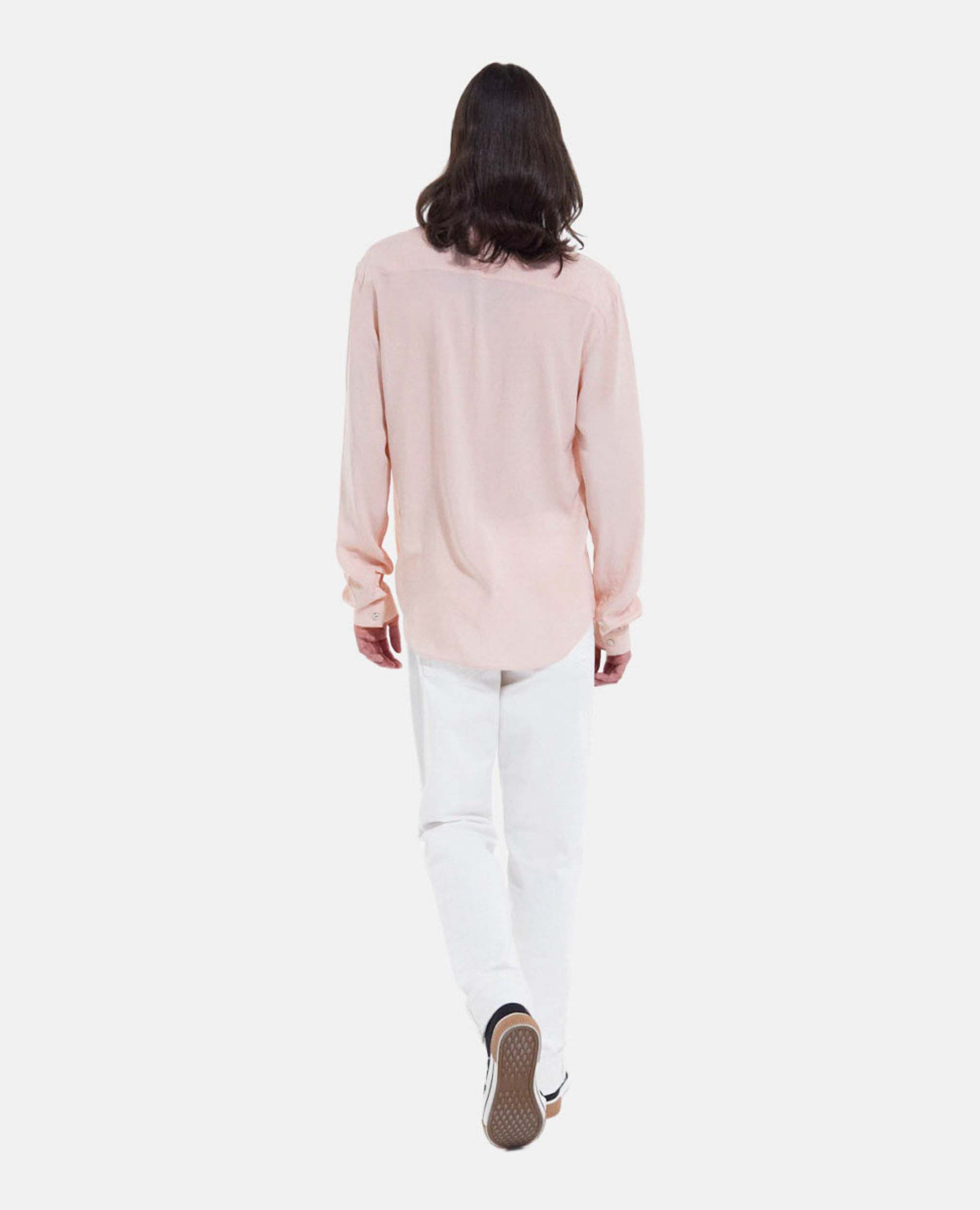 Flowing light pink shirt with Cuban collar, PINK, hi-res image number null