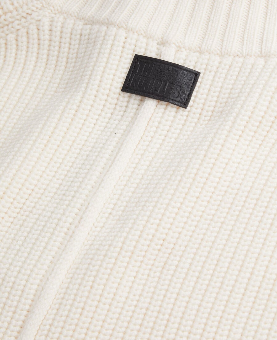 The Kooples FEMME ECRU col &eacute;charpe &eacute;cru en laine c&ocirc;tel&eacute;e