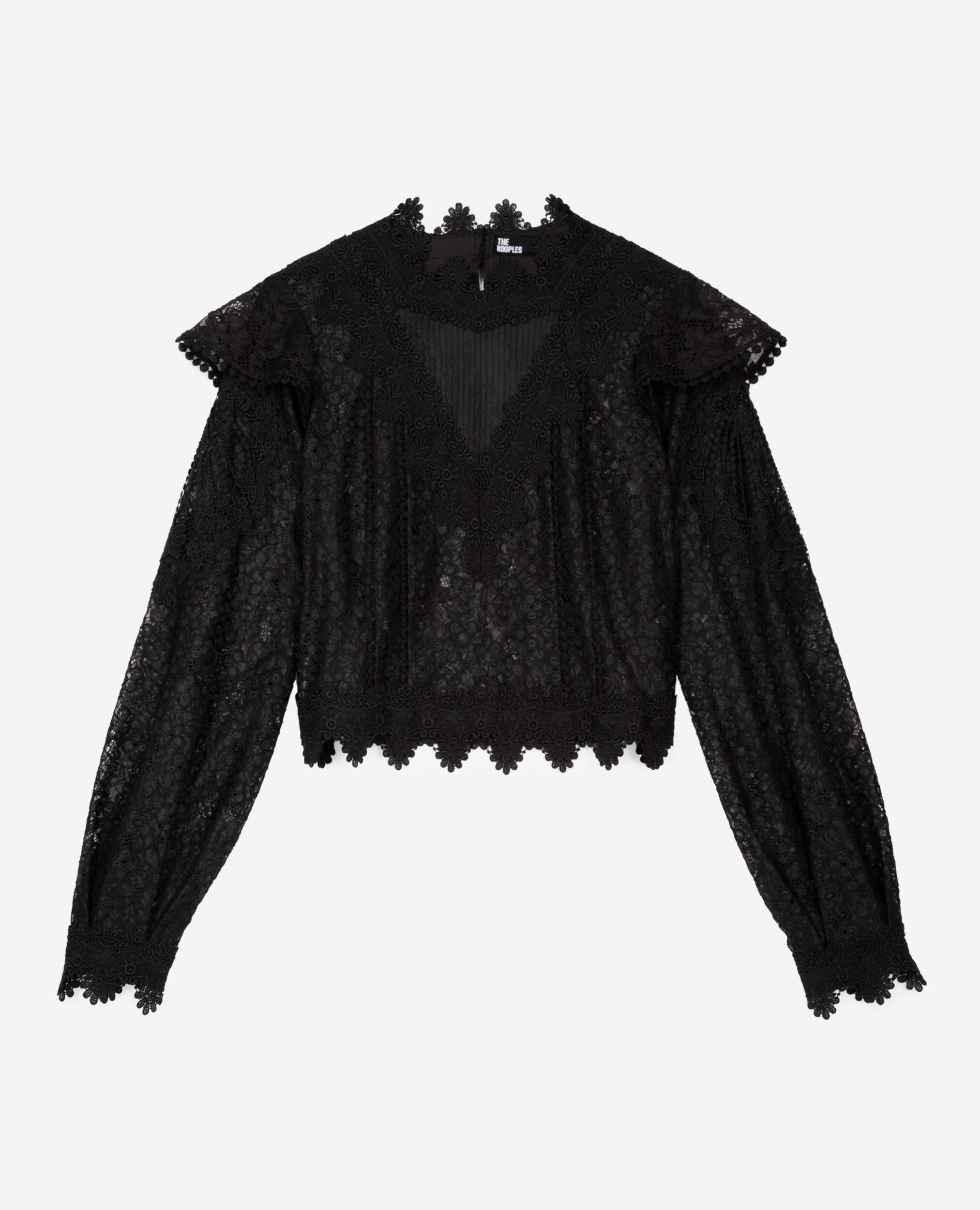 Top de encaje negro, BLACK, hi-res image number null