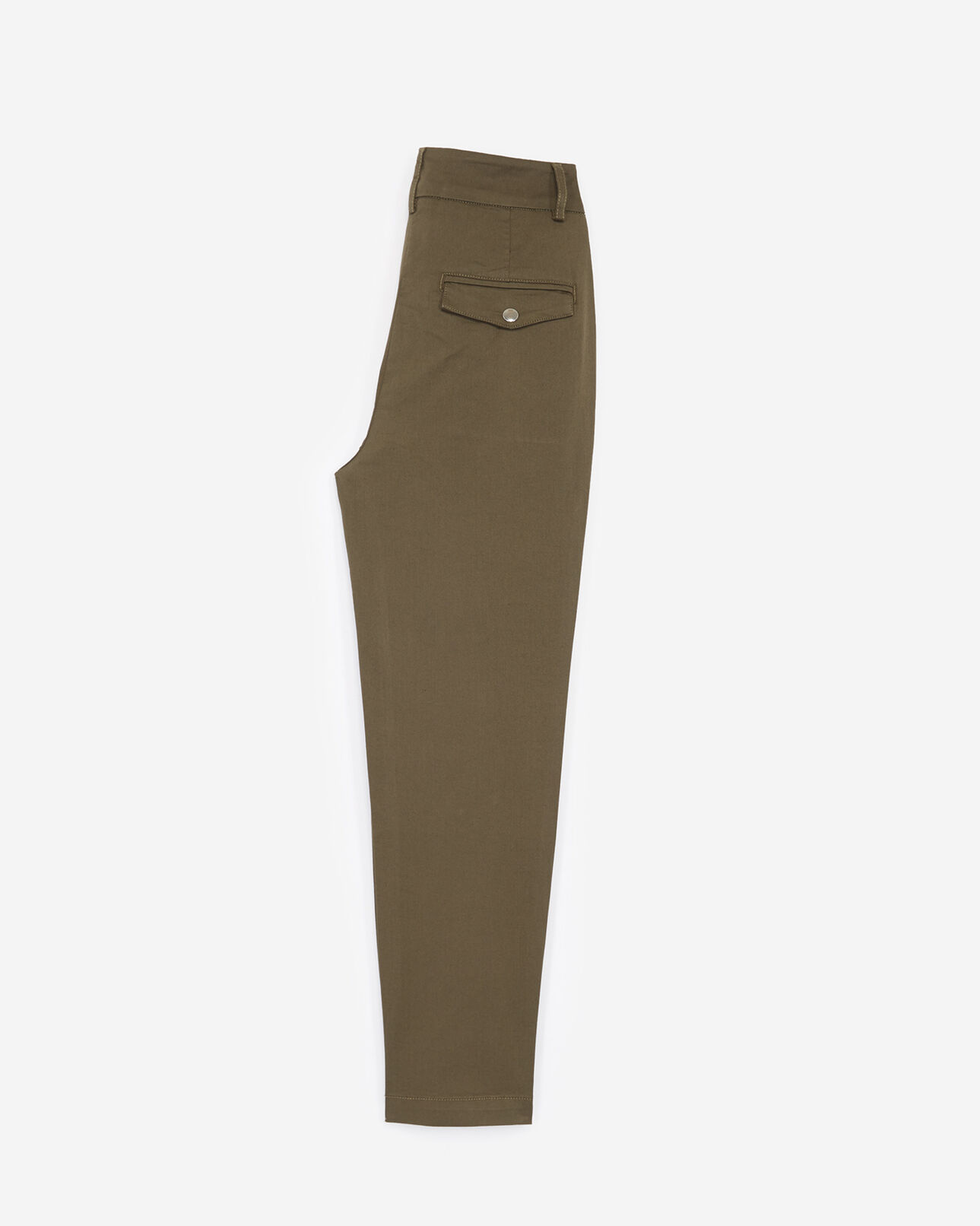 The Kooples WOMEN MID KAKI khaki jeans with detachable front pocket