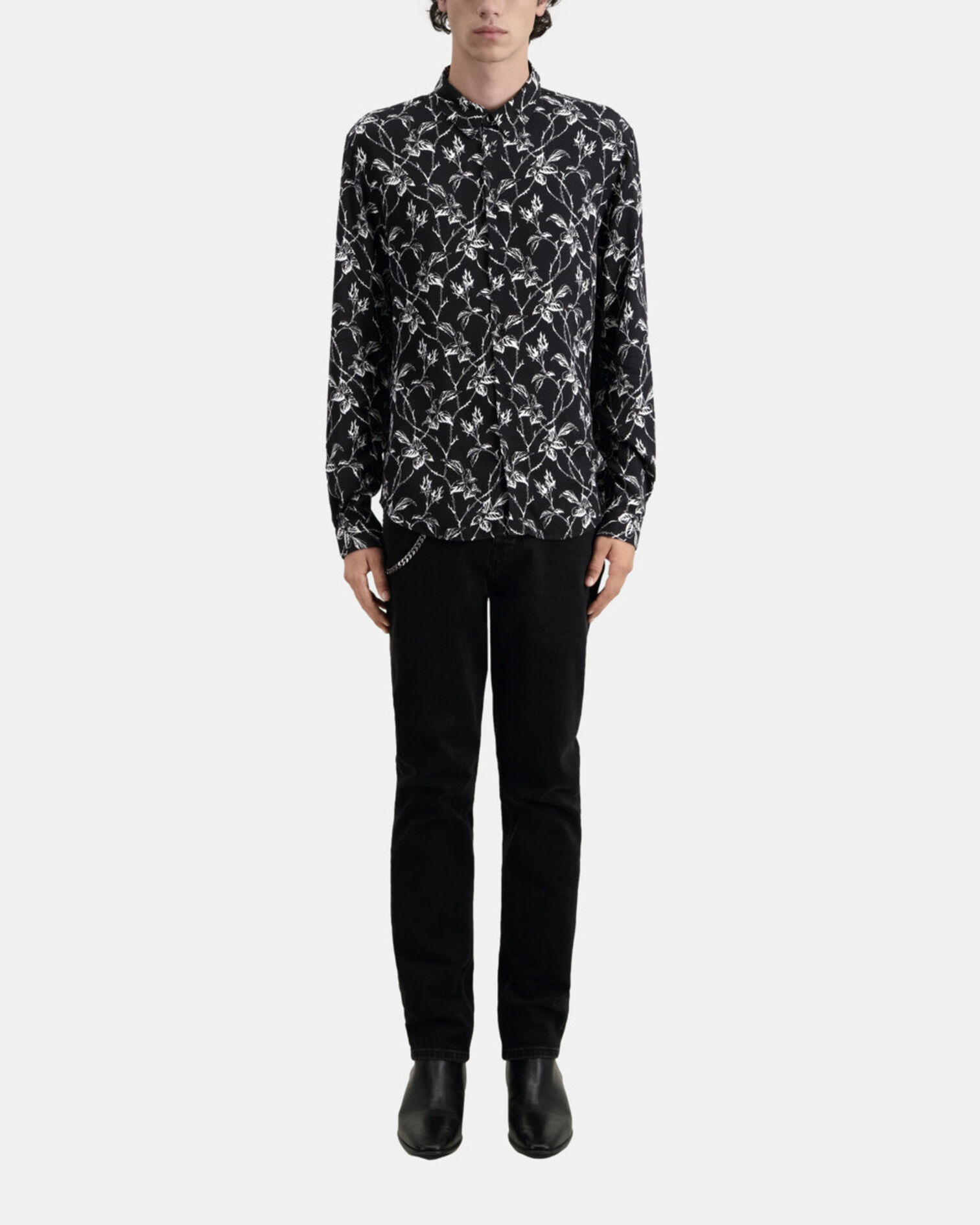 Camisa estampada, BLACK WHITE, hi-res image number null