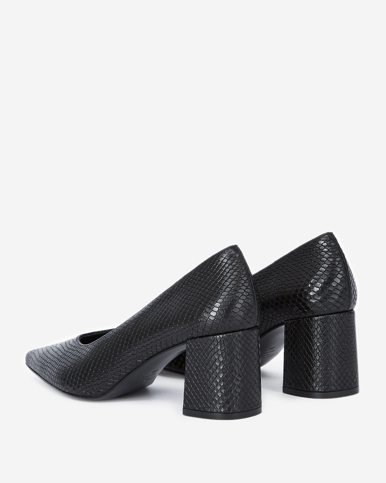 Escarpins noir en cuir, BLACK, hi-res image number null