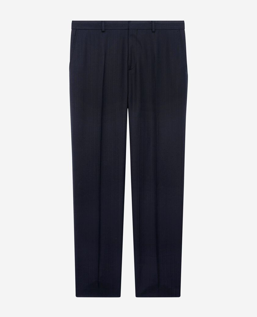 The Kooples MEN DARK NAVY slim-fit suit pants in navy wool