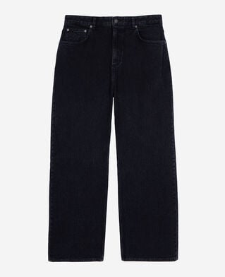 The Kooples HOMME BLACK WASHED jean baggy effet c&ocirc;tel&eacute; noir