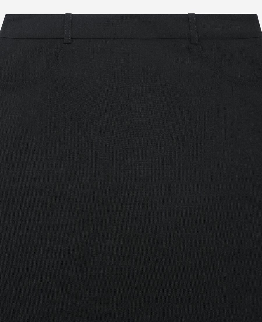 The Kooples F BLACK short skirt with black satin edges
