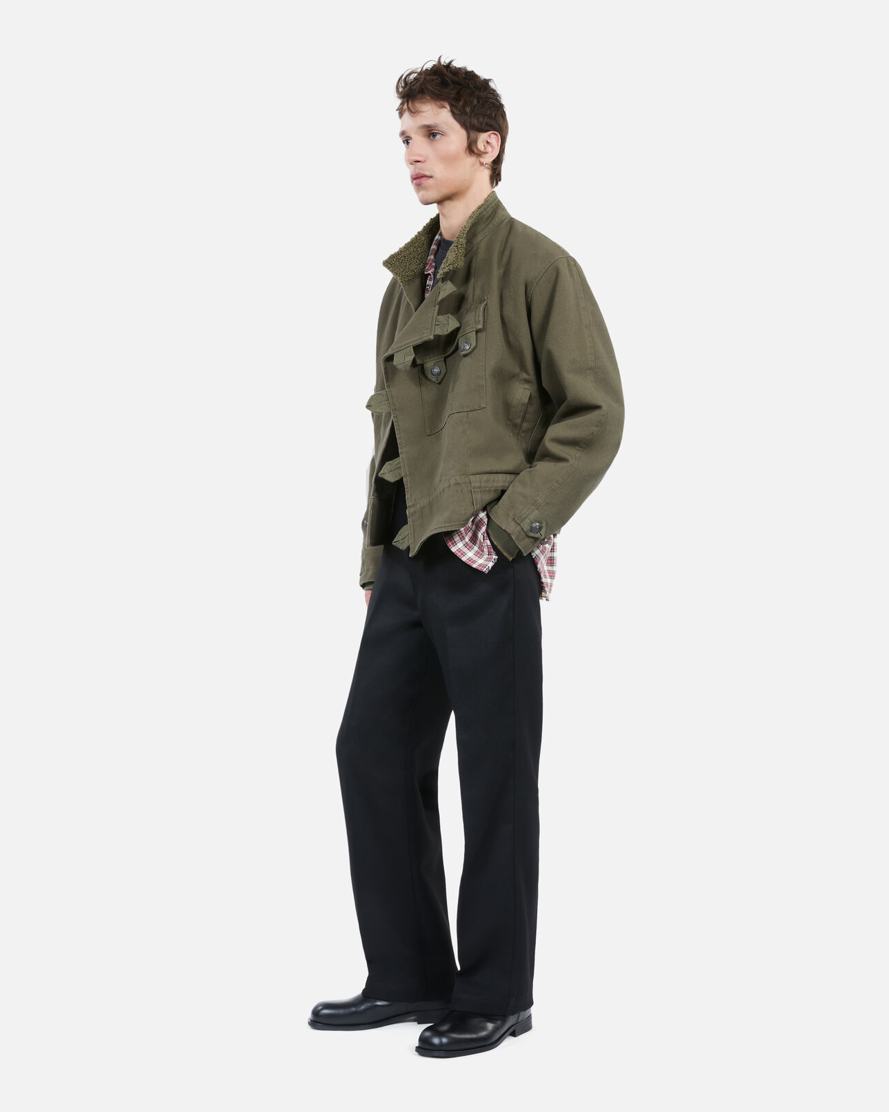 The Kooples HOMME OLIVE NIGHT blouson style officier kaki