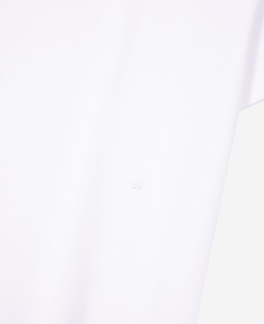 The Kooples F WHITE straight white cotton-blend t-shirt