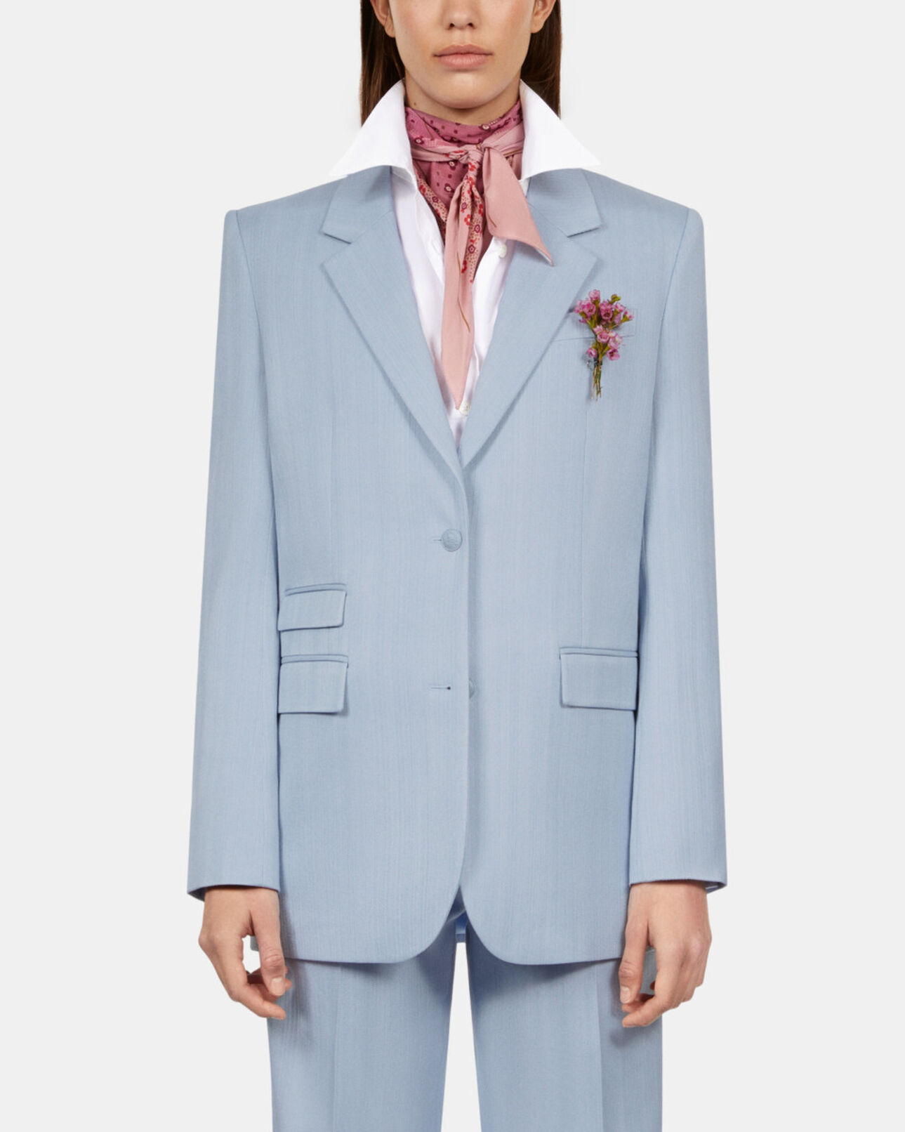 The Kooples WOMEN LAVENDER blue suit jacket
