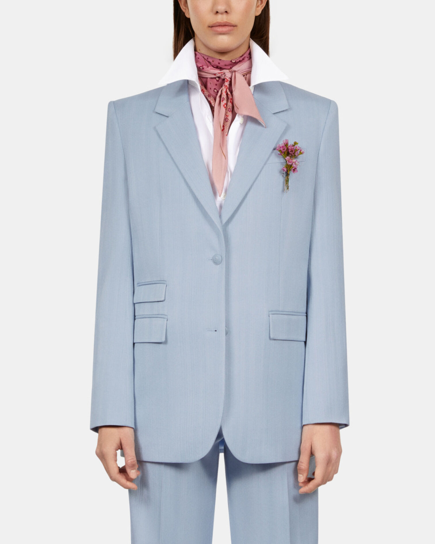 Blue suit jacket, LAVENDER, hi-res image number null