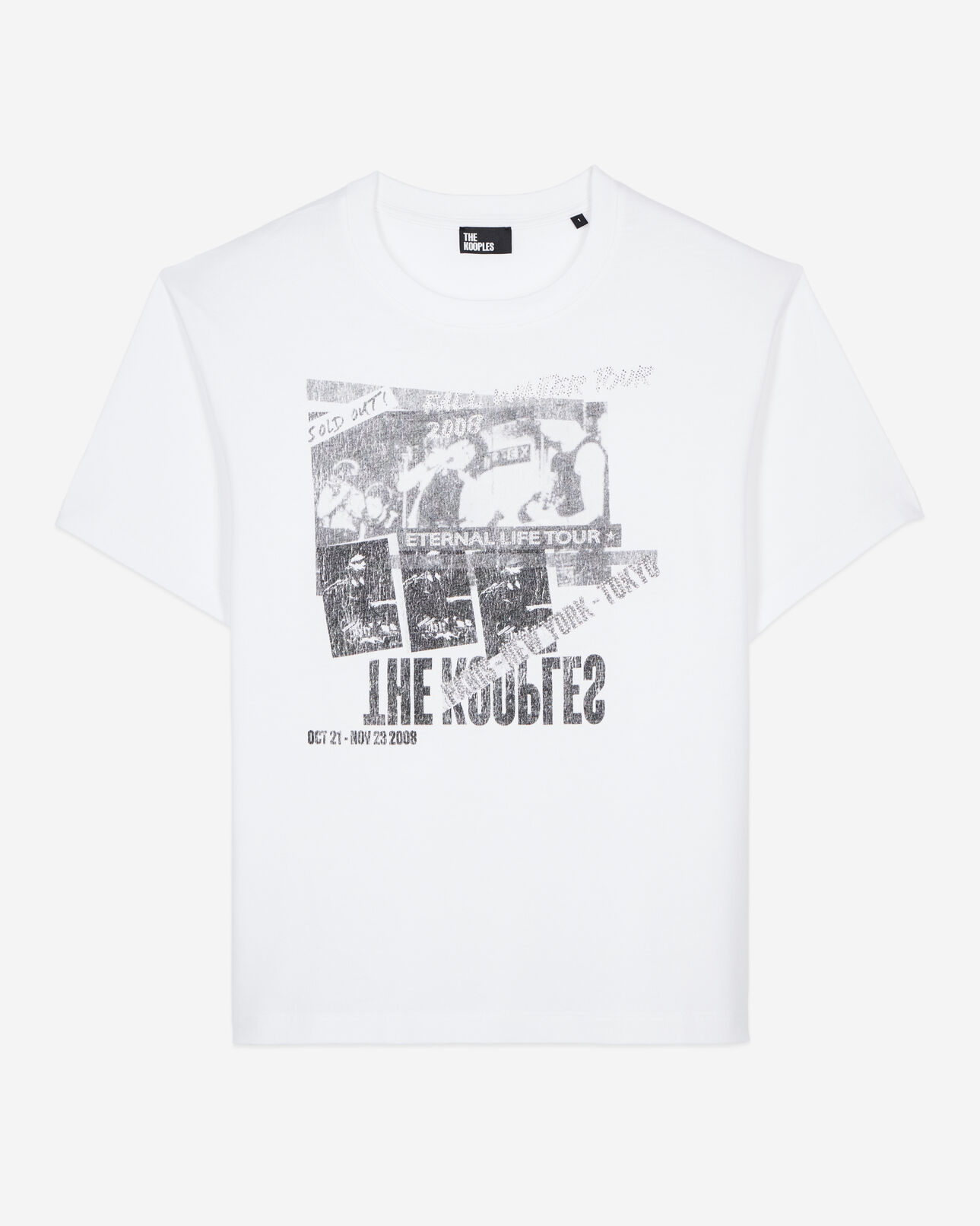 The Kooples WOMEN WHITE white eternal life tour serigraphy t-shirt