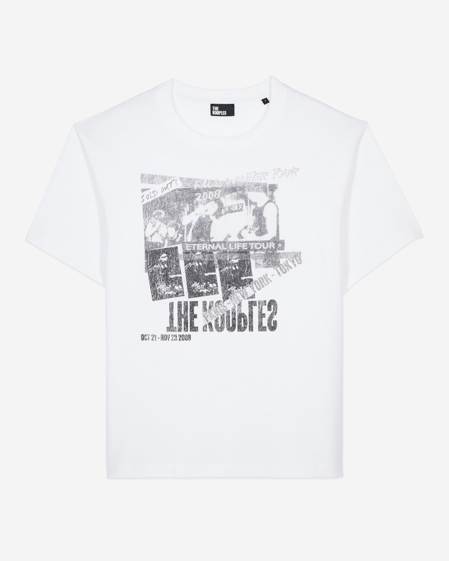 White Eternal life tour serigraphy t-shirt, WHITE, hi-res image number null