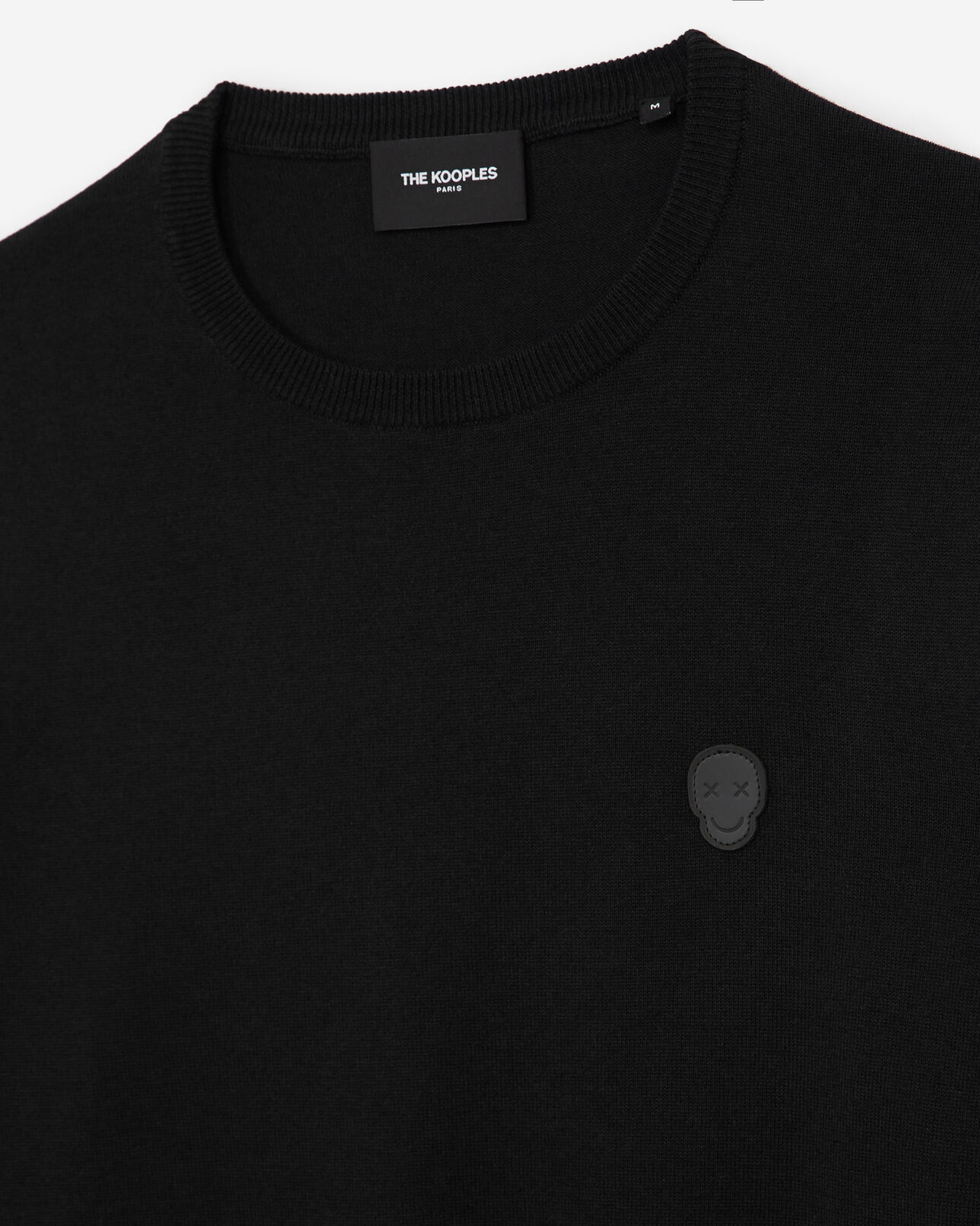 The Kooples HOMME BLACK pull avec details cuir