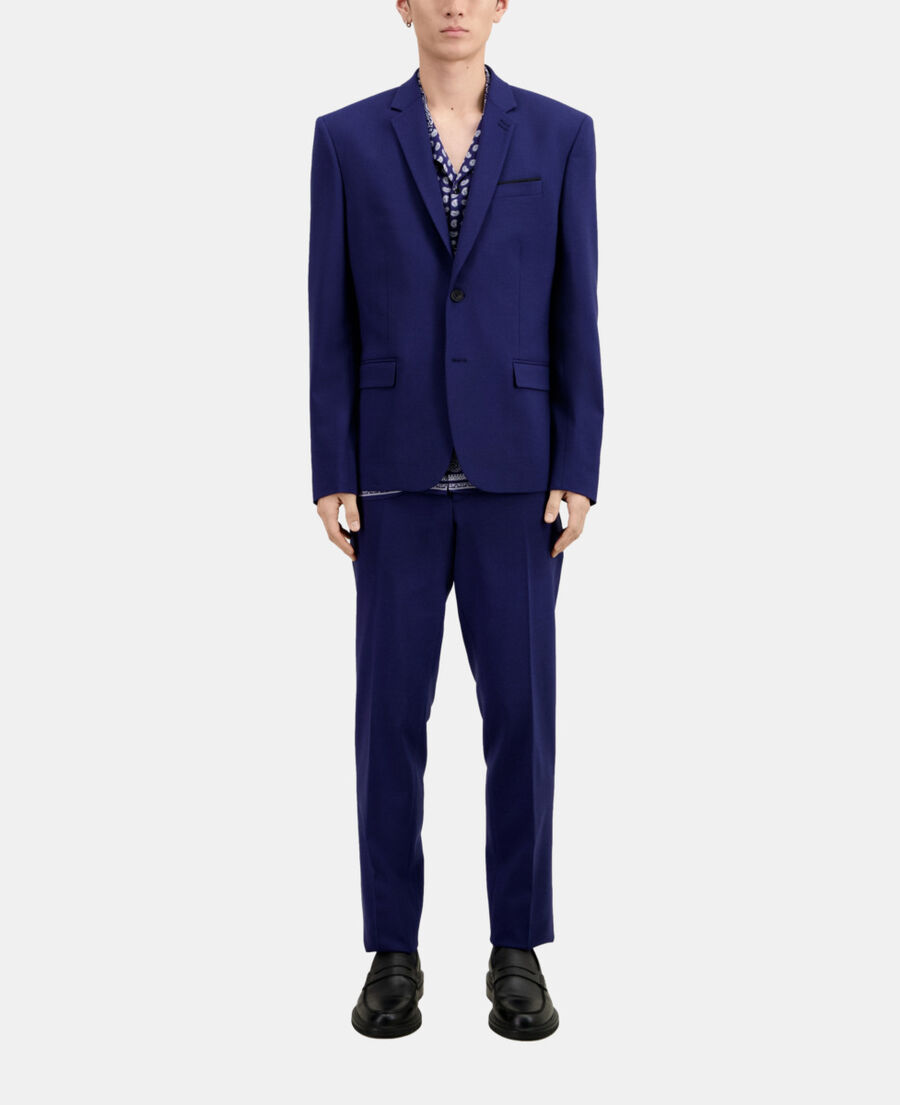 The Kooples HERREN DARK BLUE leuchtend blaue anzugjacke aus wolle