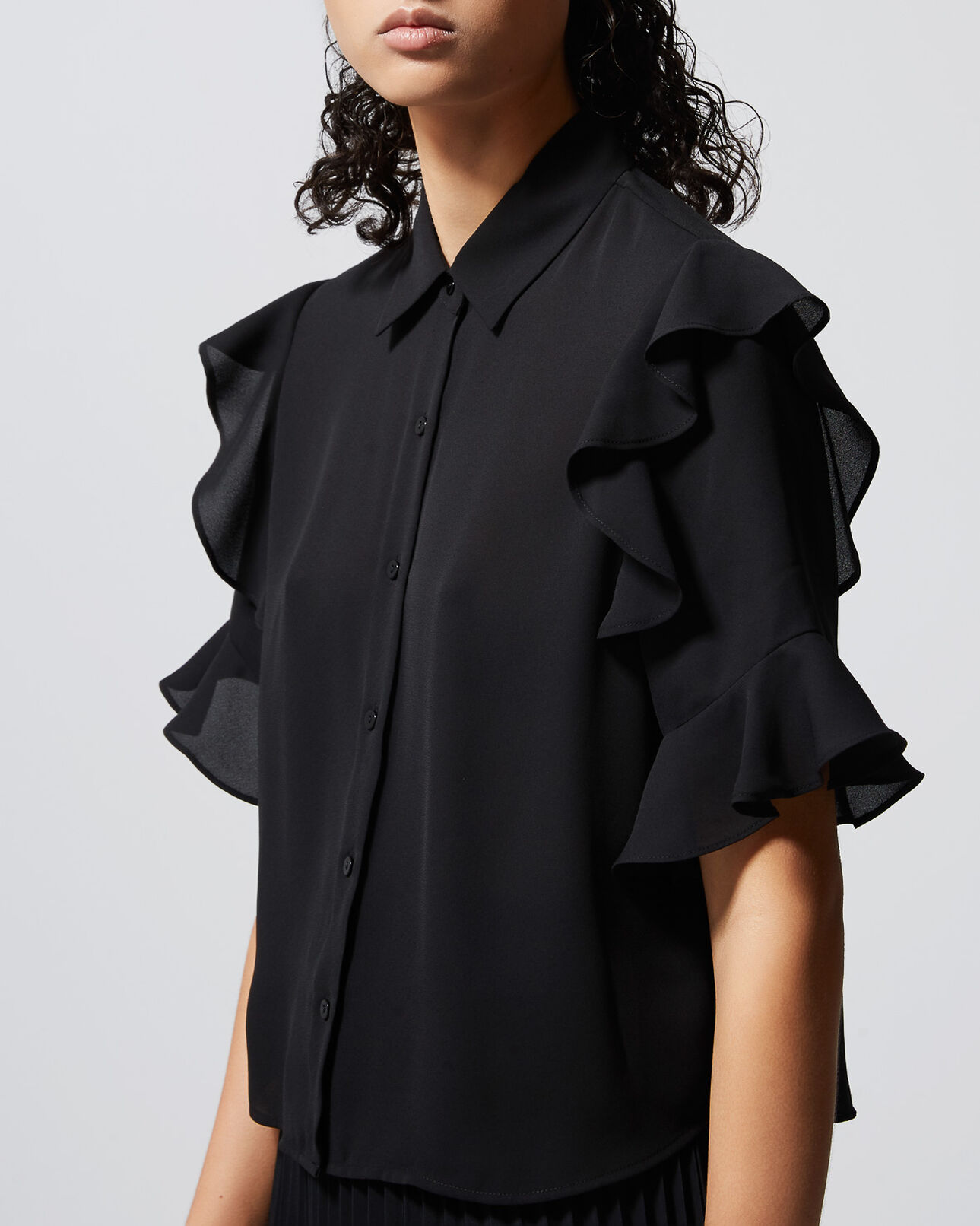 The Kooples FEMME BLACK chemise femme noire à boutons
