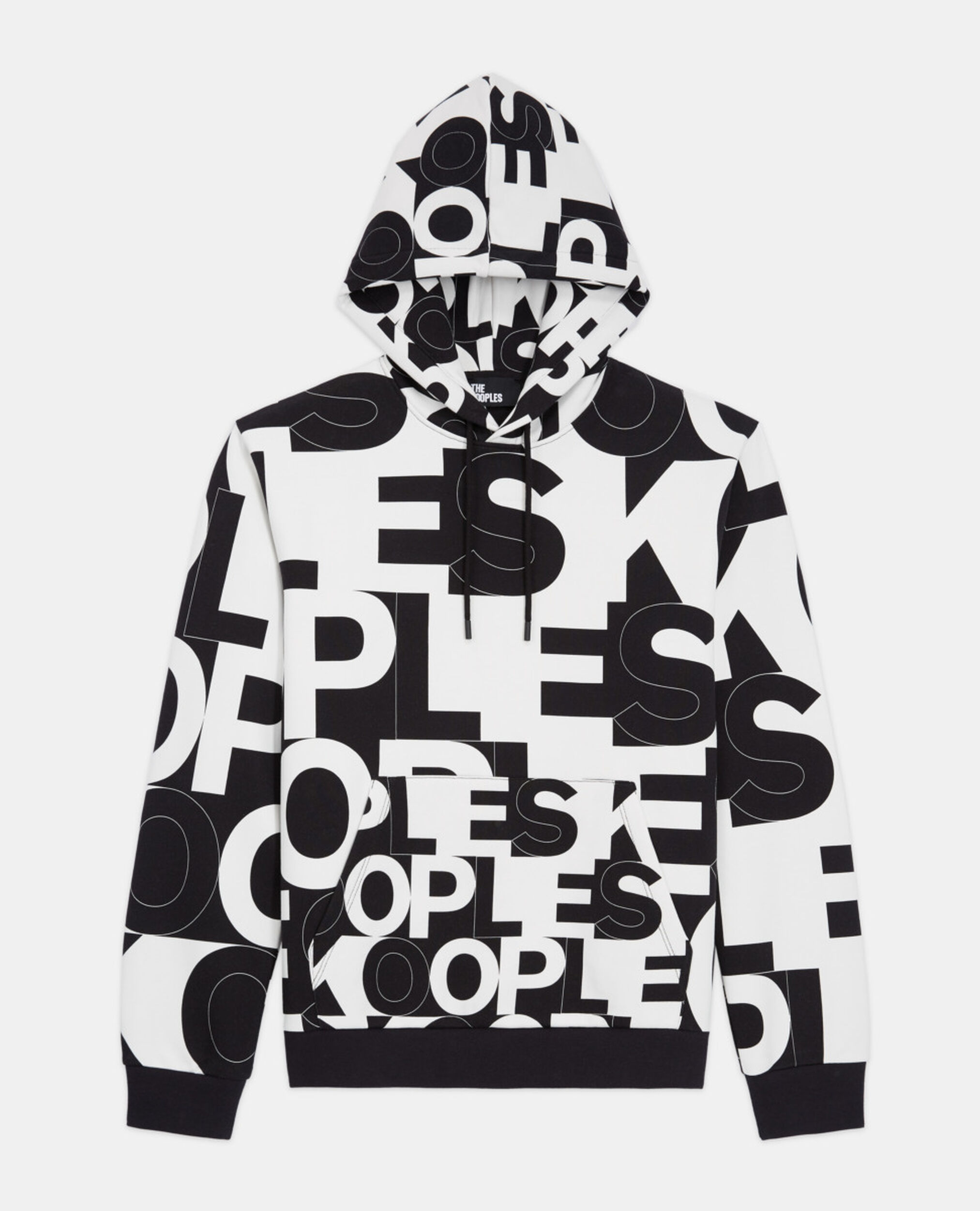 Sweatshirt with The Kooples logo, BLACK / WHITE, hi-res image number null