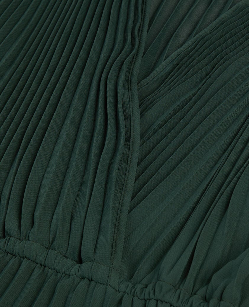 The Kooples F WOOD KAKI green pleated long dress
