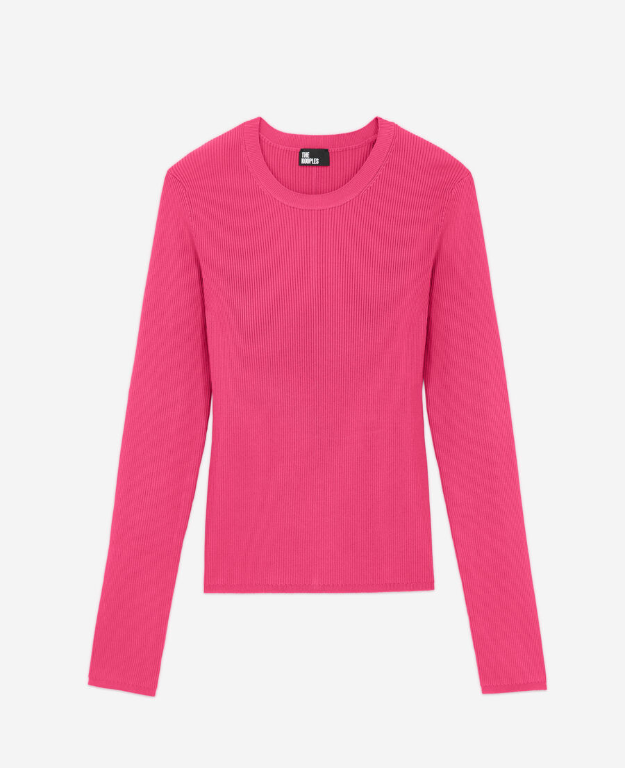 pink crew neck sweater