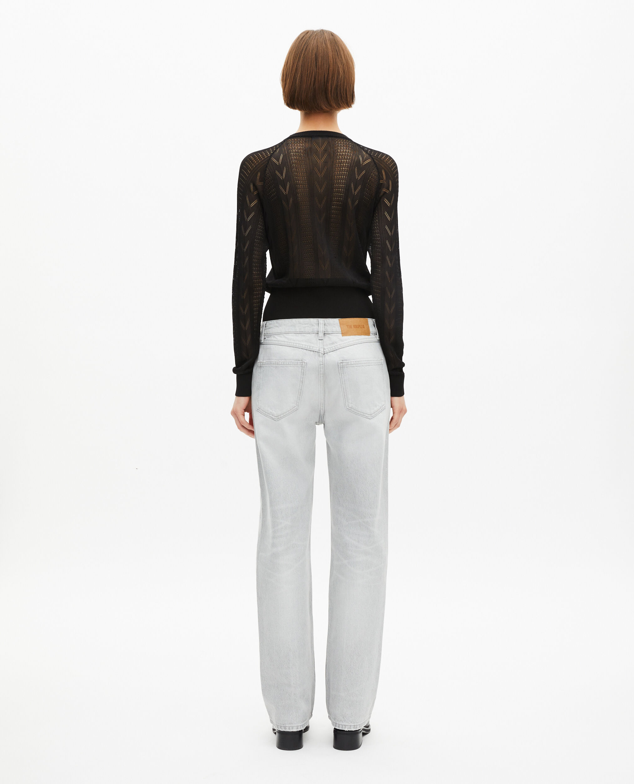 Light grey straight jeans, GREY, hi-res image number null