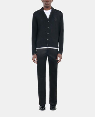 The Kooples H BLACK black merino wool cardigan 