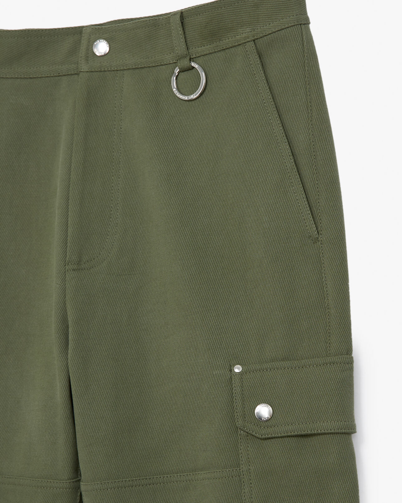 The Kooples MEN KAKI cargo-style khaki pants in cotton twill