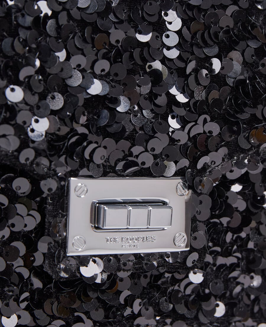 The Kooples WOMEN BLACK emily soft bag with black sequins