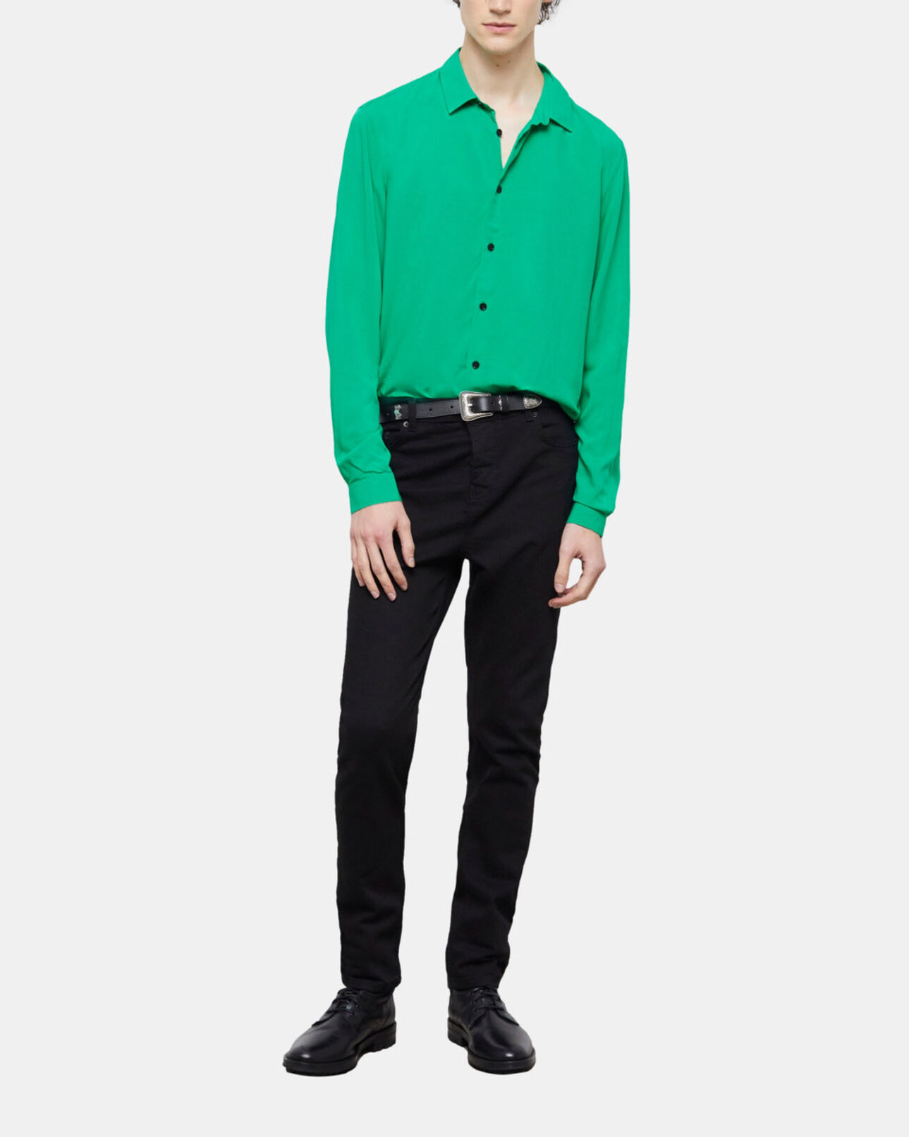 The Kooples HOMBRE GREEN camisa cuello clásico verde