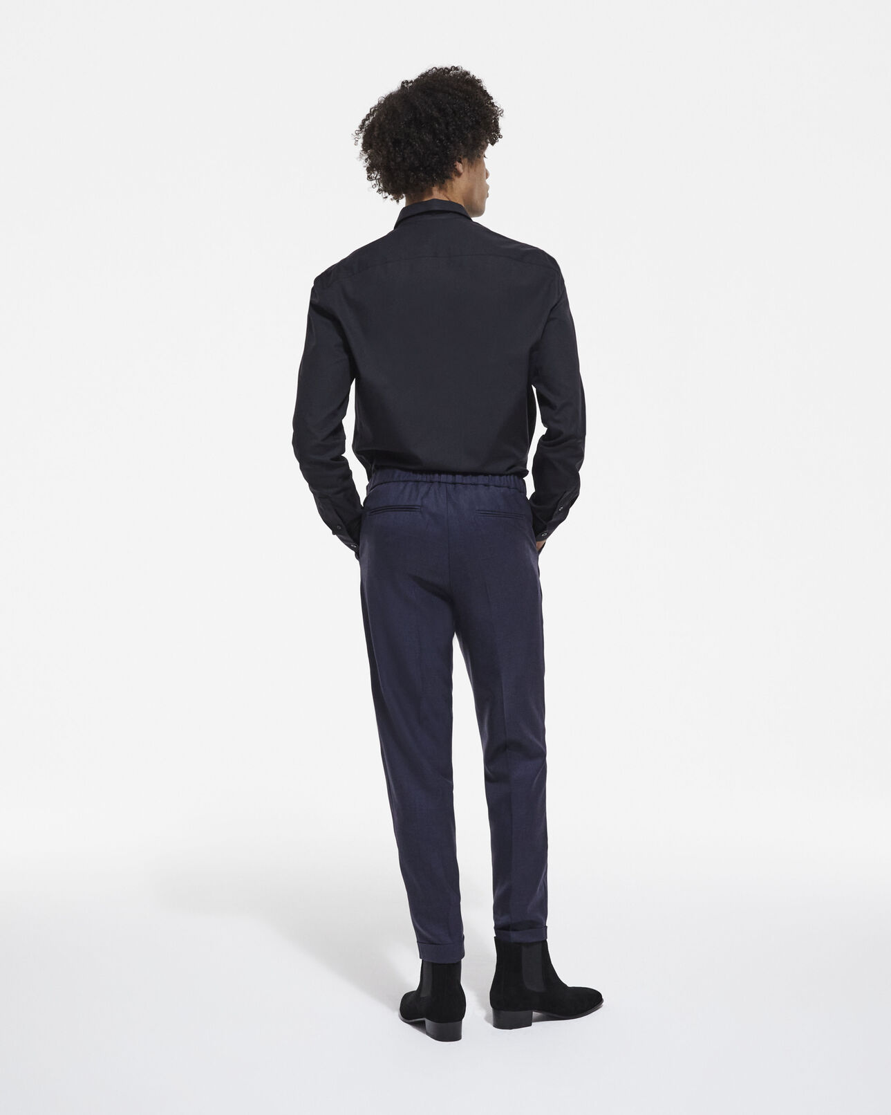 The Kooples H BLACK black shirt with classic collar