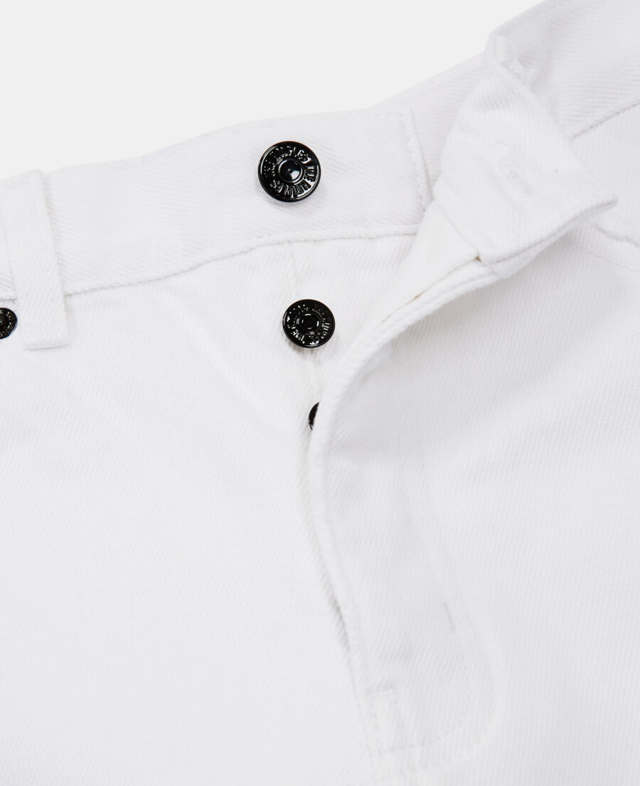 white straight-cut jeans