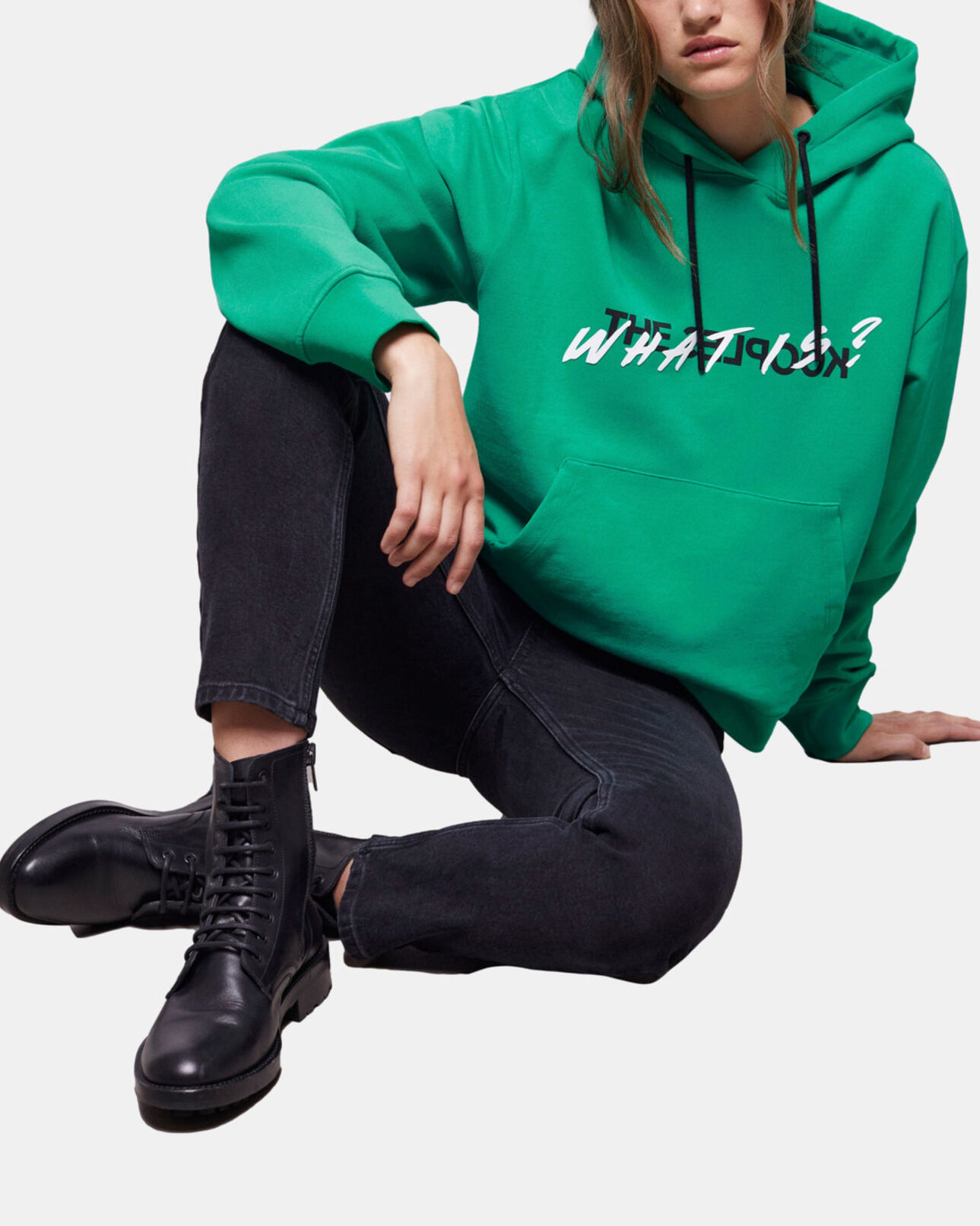 The Kooples FEMME GREEN sweatshirt what is vert
