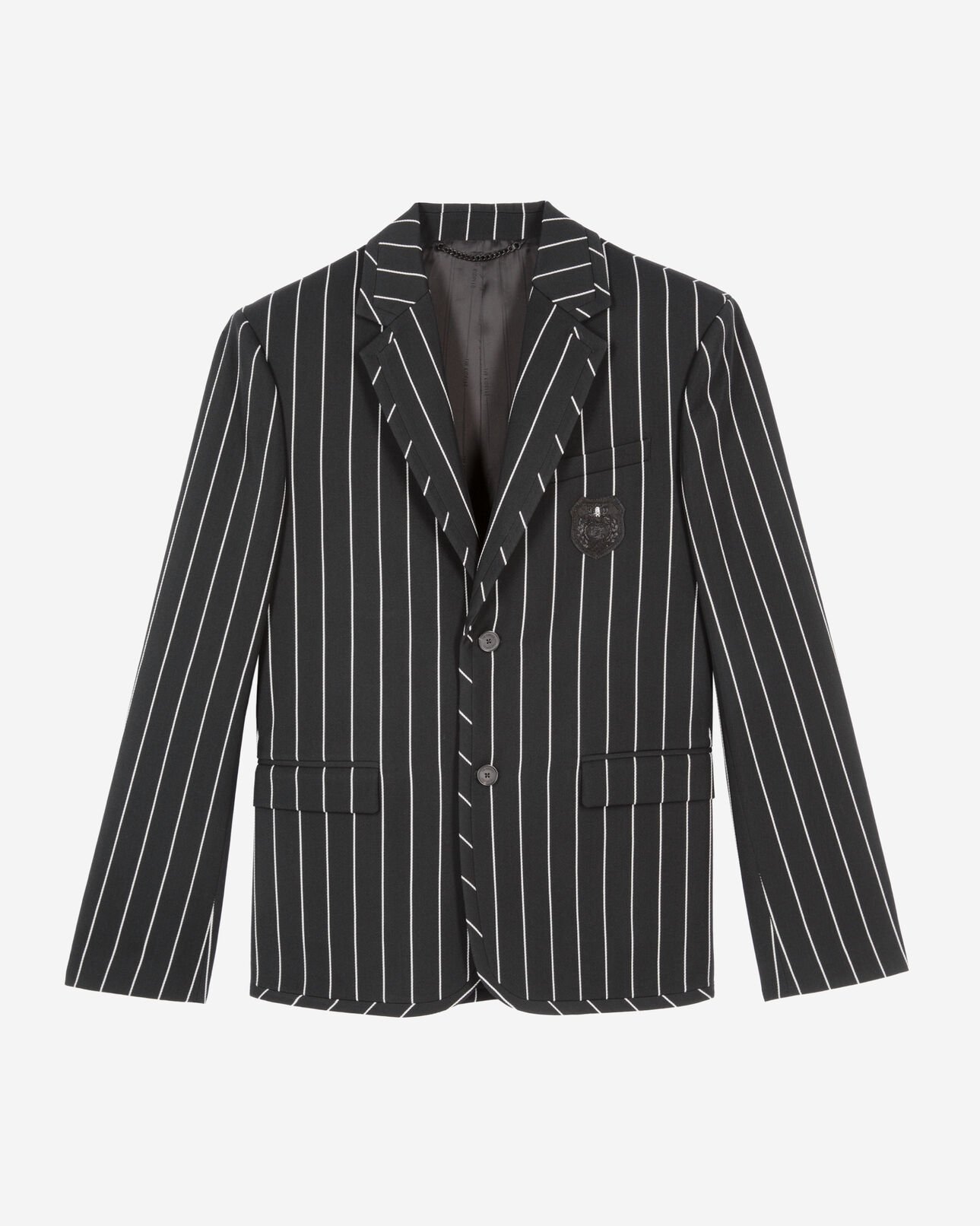 The Kooples HERREN BLACK WHITE schwarze gestreifte jacke