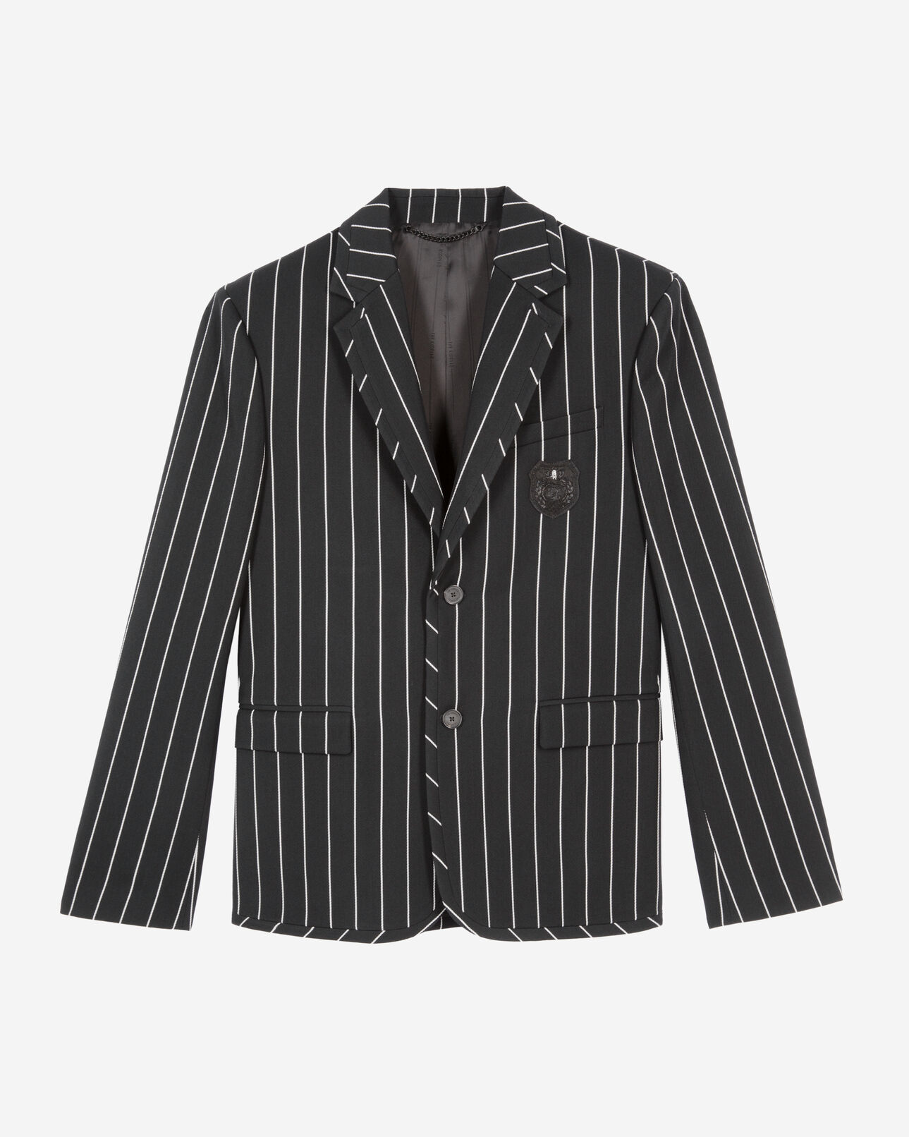 The Kooples HERREN BLACK WHITE schwarze gestreifte jacke