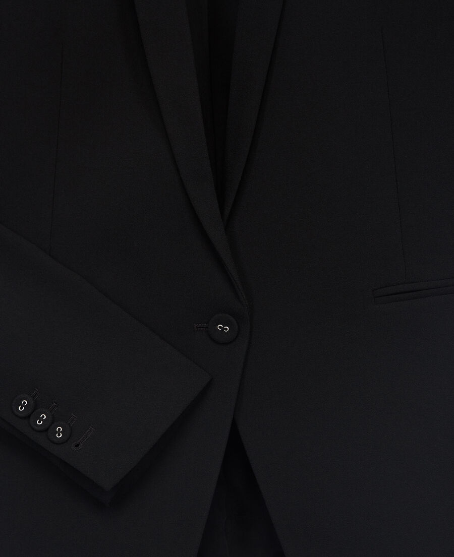 Crepe black suit jacket | The Kooples - US