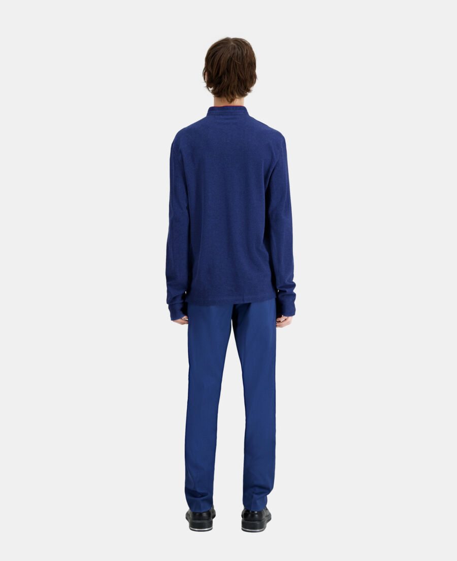 navy blue cotton polo t-shirt