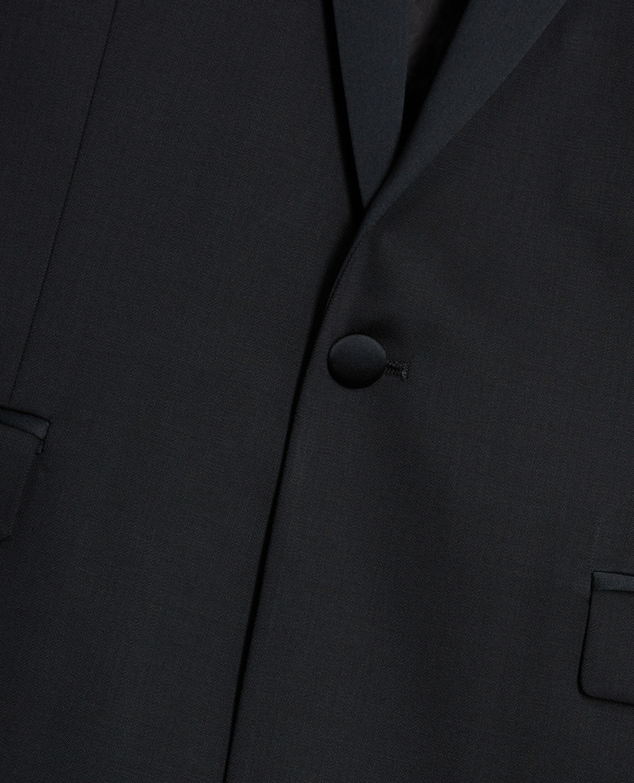 Schwarze Smokingjacke aus Wolle, BLACK, hi-res image number null