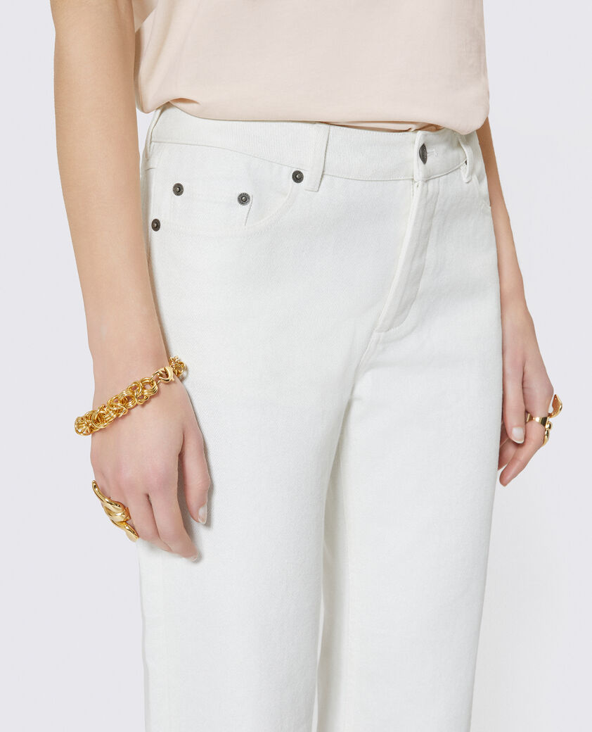 The Kooples FEMME WHITE jean droit enduit &eacute;cru