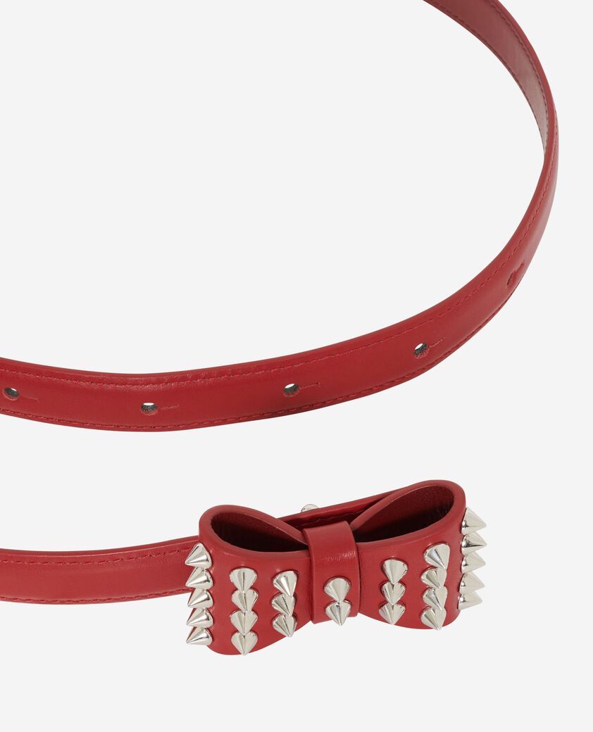 The Kooples WOMEN TANGO RED thin belt with red leather bow
