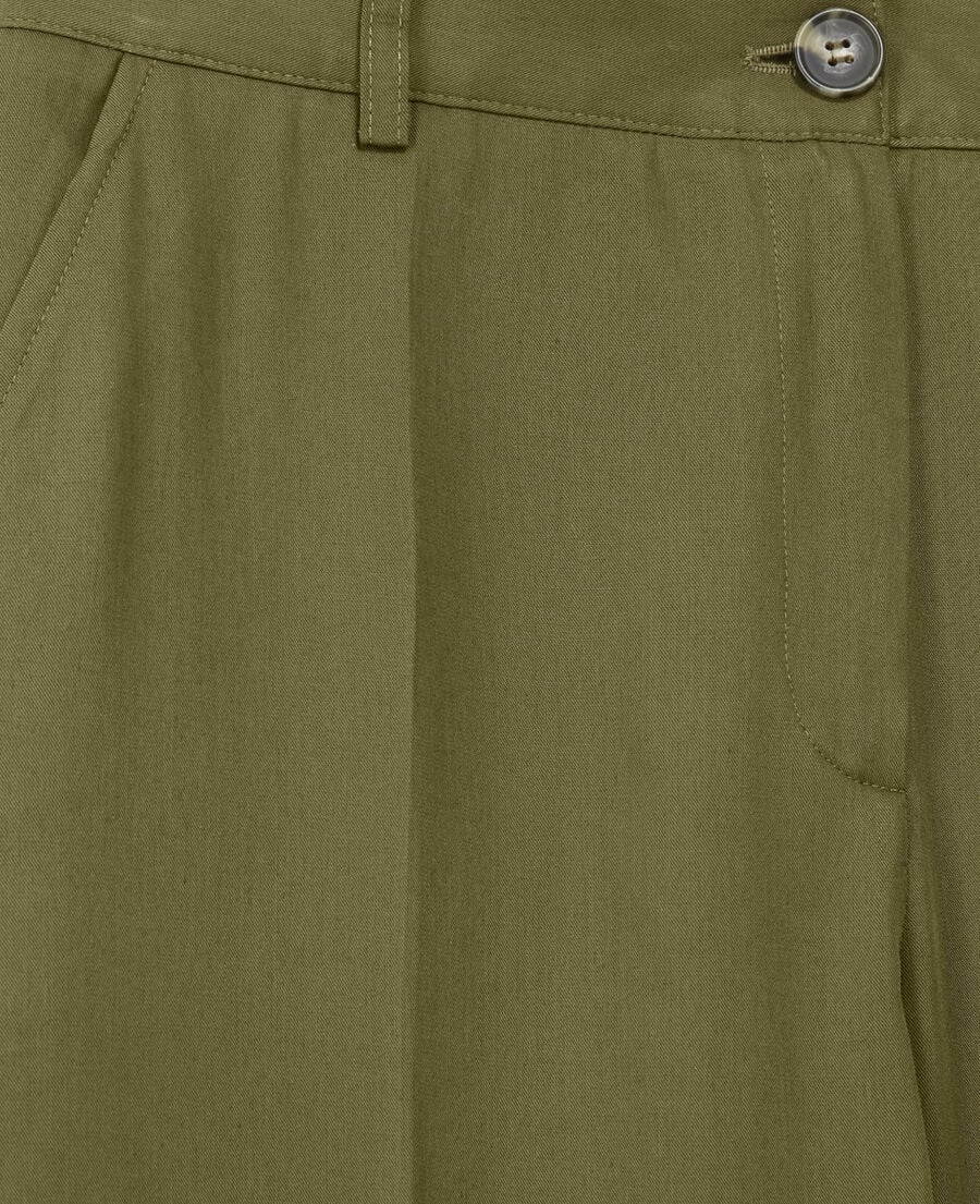 The Kooples WOMEN KAKI khaki tencel military-style pants