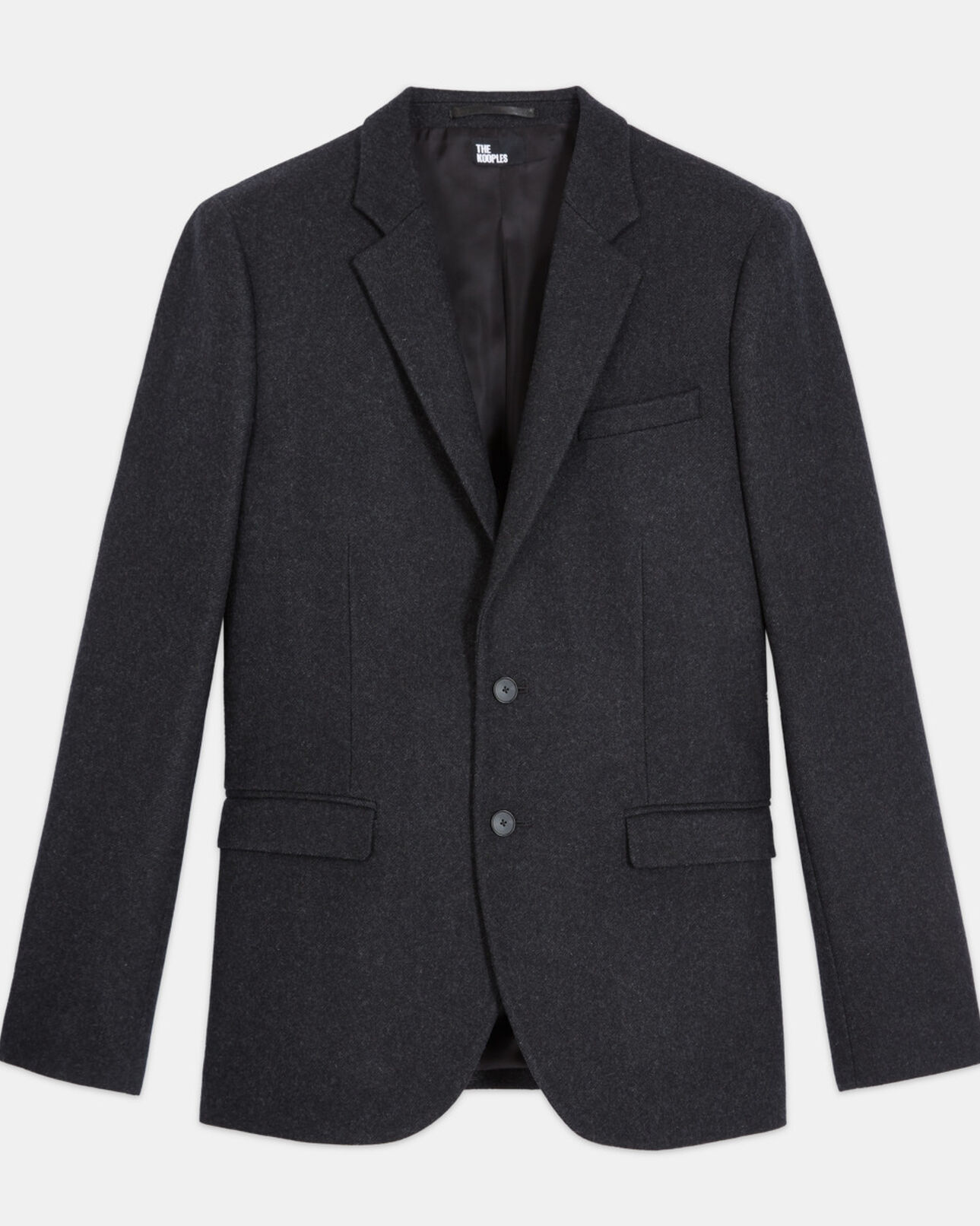 The Kooples HOMME DARK GREY veste de costume en laine grise