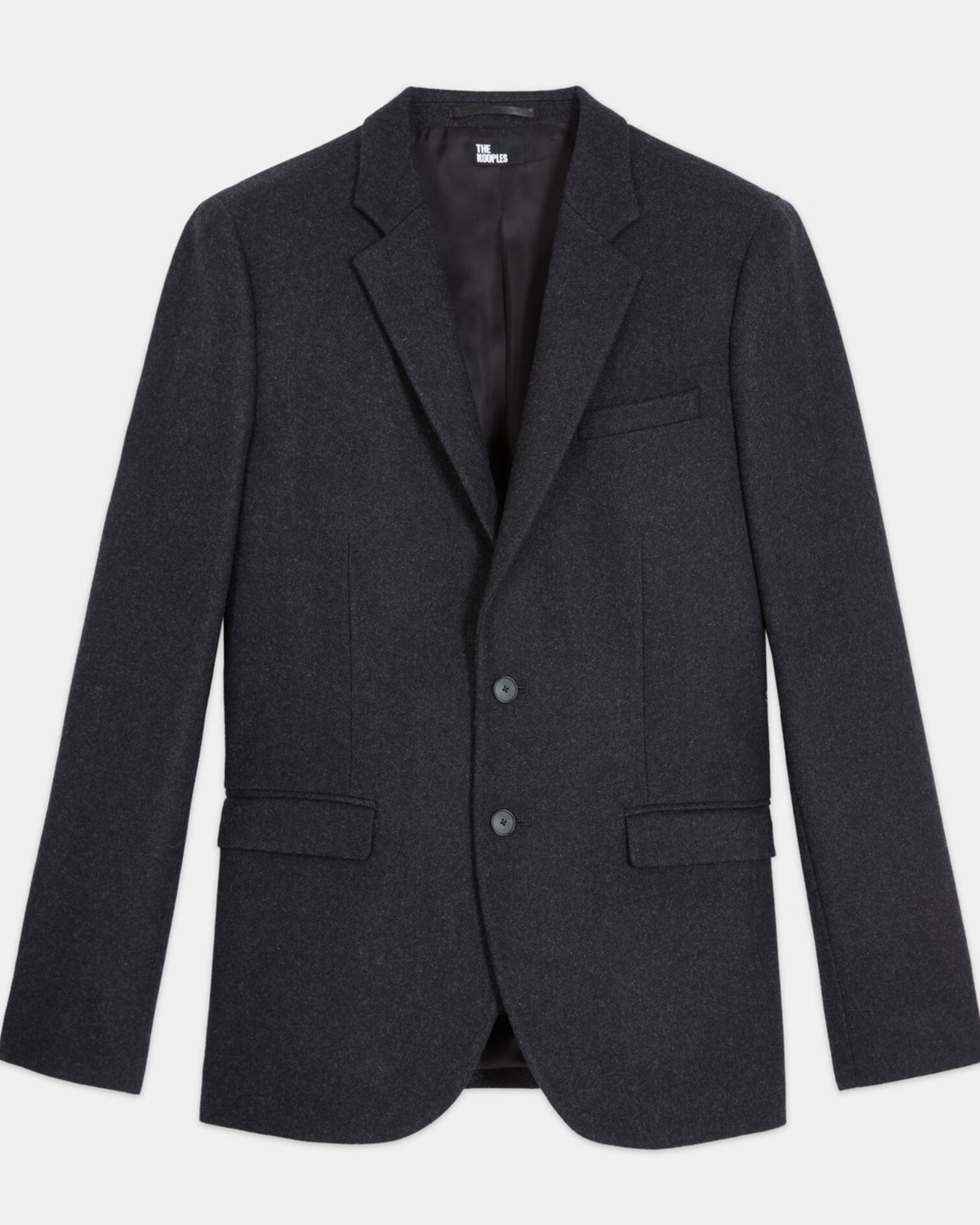 Veste de costume en laine grise, DARK GREY, hi-res image number null